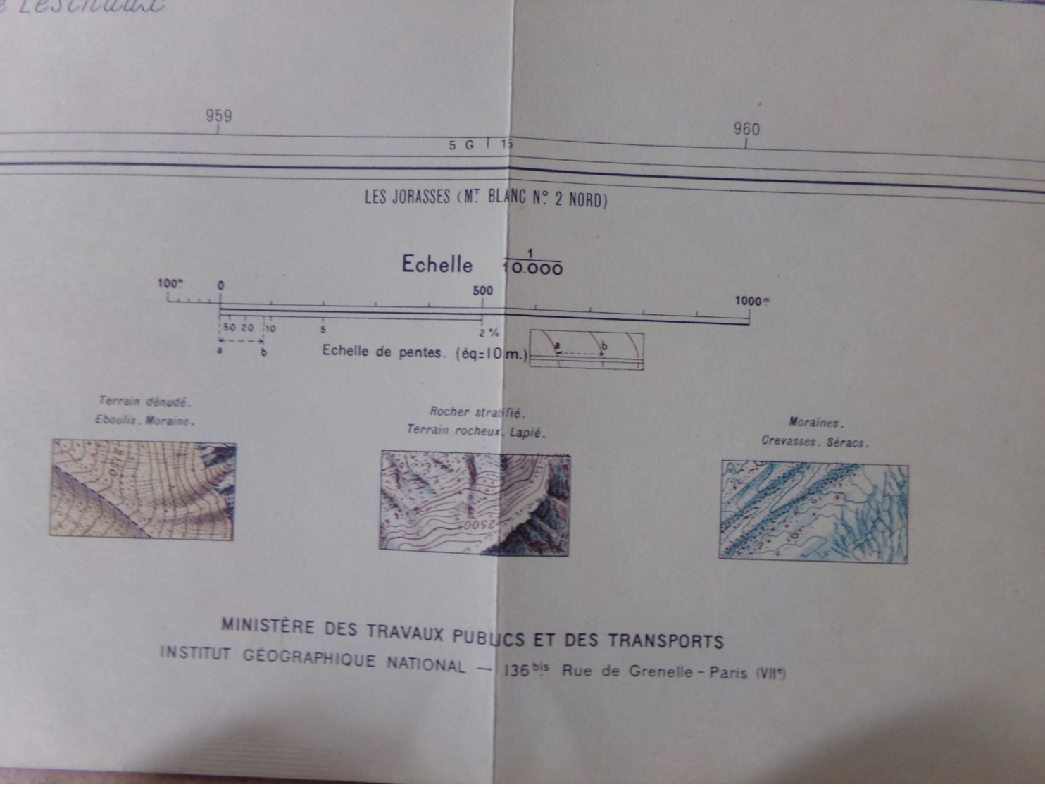 Carte Du Massif Du Mont Blanc Par  Aiguille Verte  90 Par 70 Environ Tres Belle Rare  Papier épais - Topographical Maps