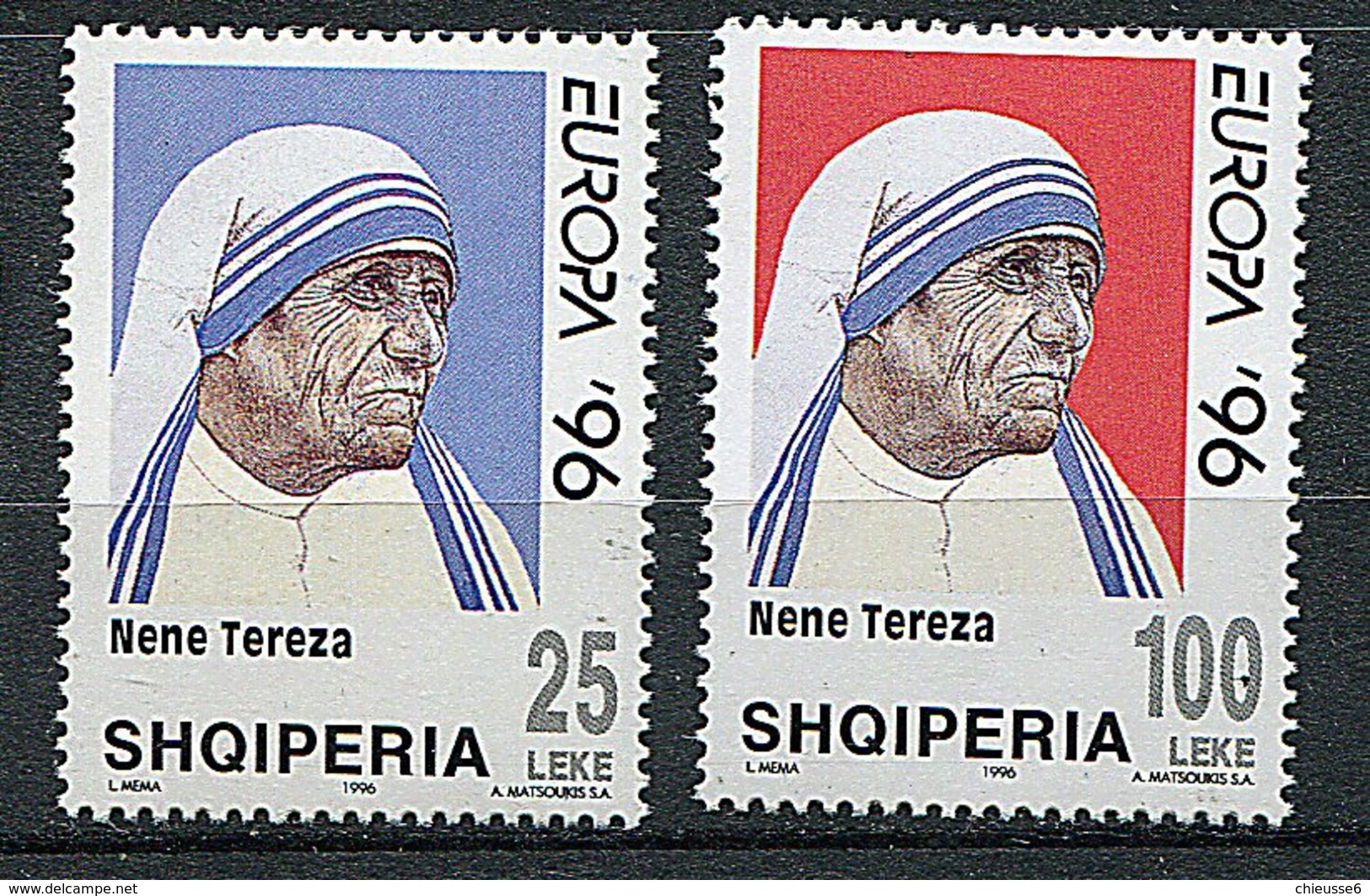 Albanie  - N° 2357/2358 -  Femmes Célèbres Europa 96 - 1996