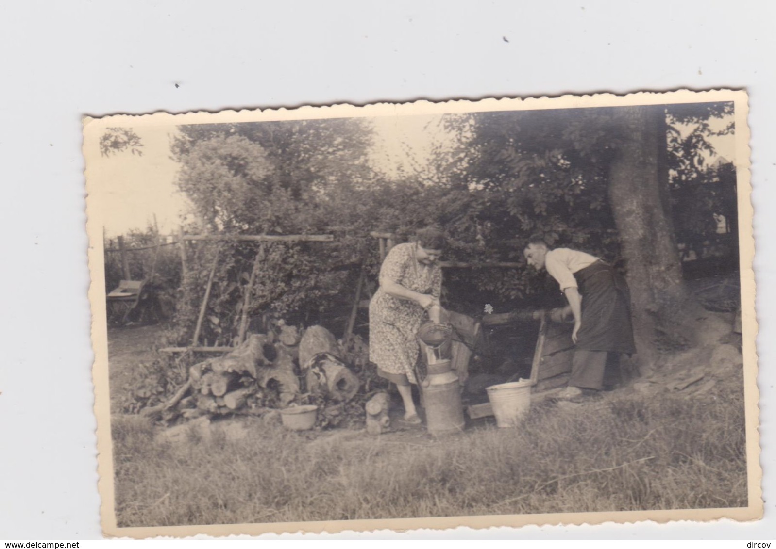 Grimbergen - Wijk Borght - FOTOKAART Van Een Boerenfamilie Aan Het Werk Uit 1947 - Grimbergen