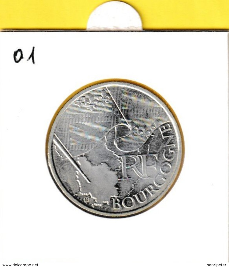 10 Euro En Argent 900 De La Région Bourgogne - France 2010 - France