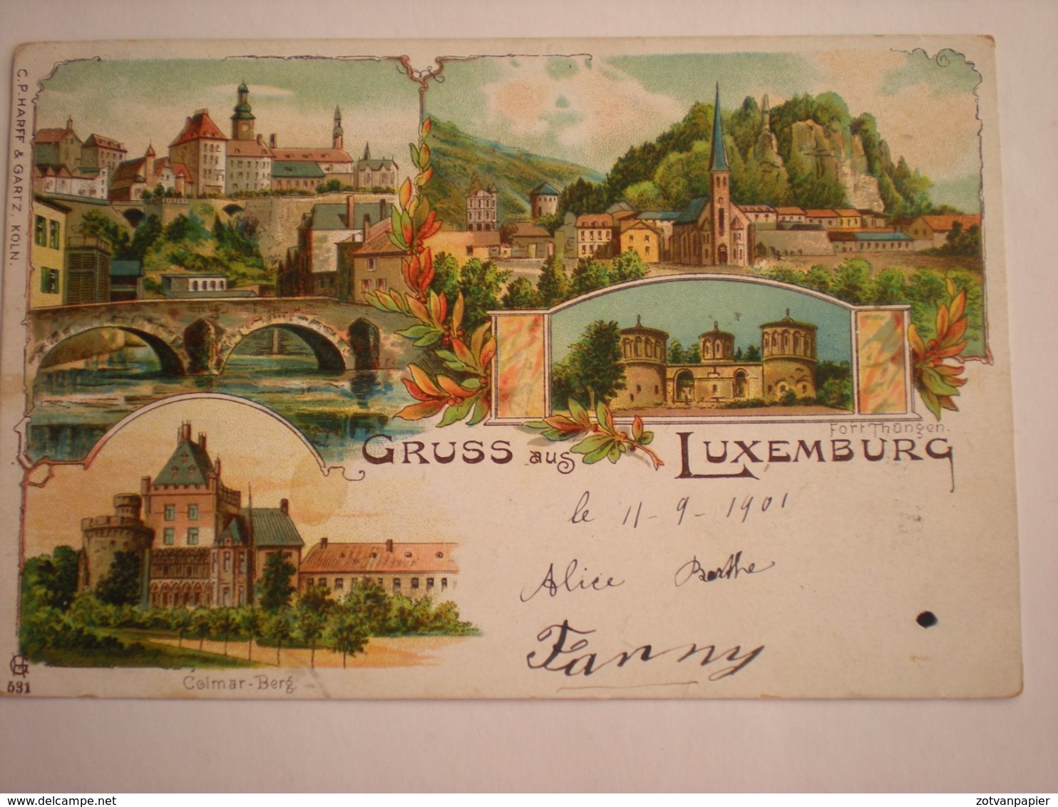 COLMAR-BERG - LITHO 1901 - Colmar – Berg