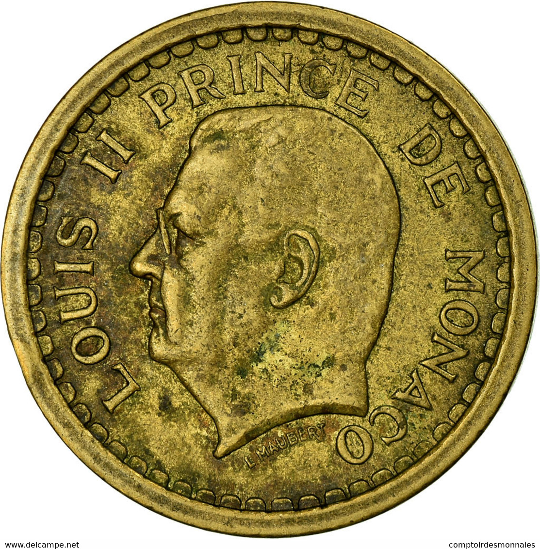 Monnaie, Monaco, Louis II, 2 Francs, Undated (1943), Poissy, TB+ - 1922-1949 Louis II.