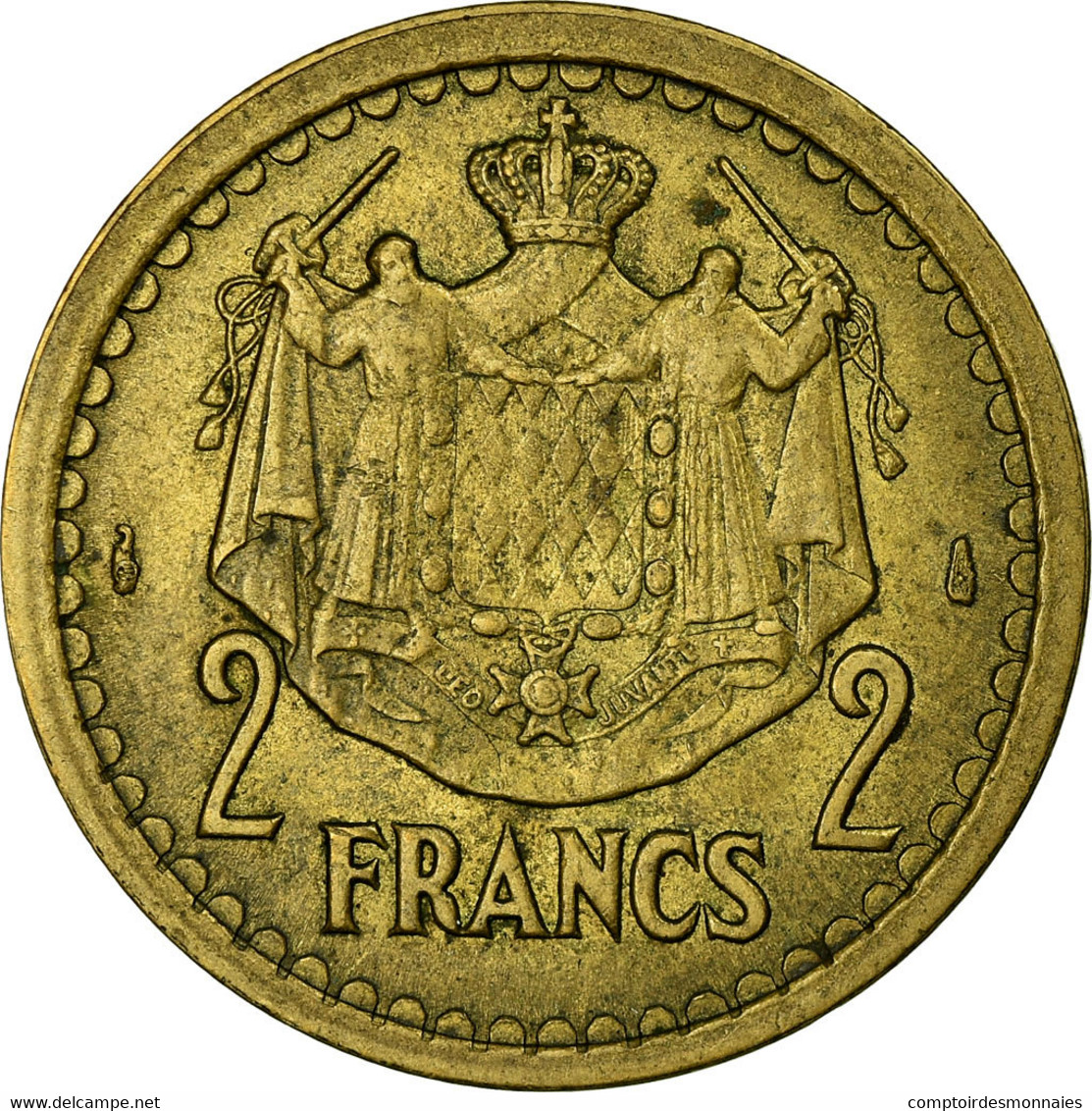 Monnaie, Monaco, Louis II, 2 Francs, Undated (1943), Poissy, TB+ - 1922-1949 Louis II.