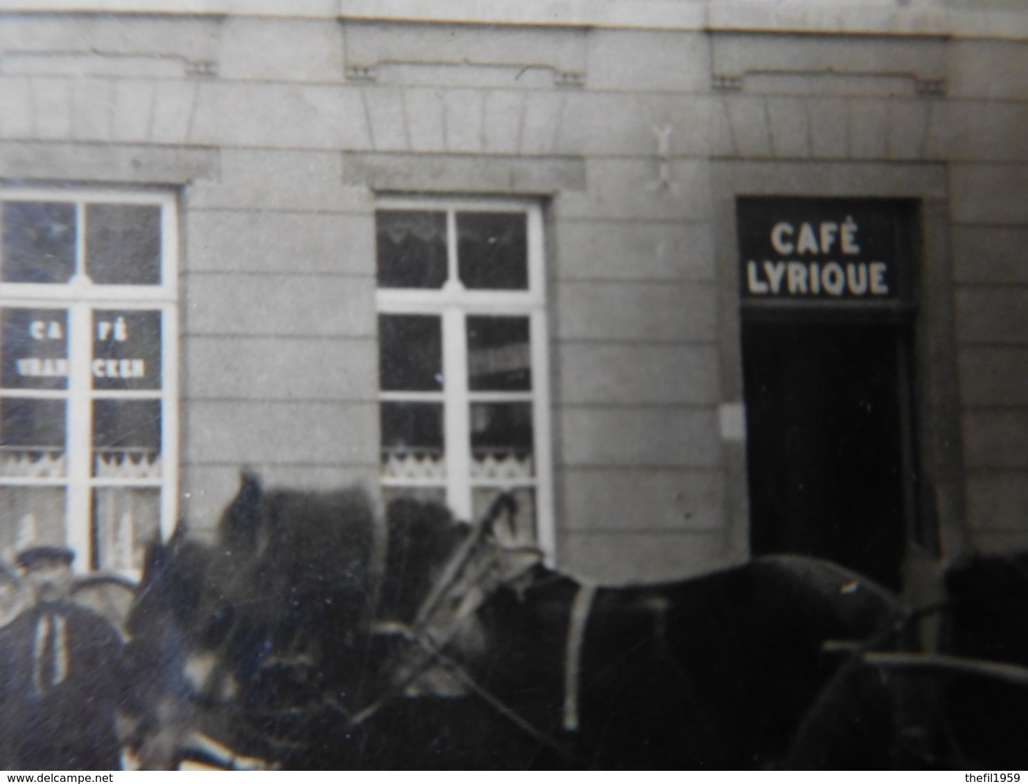 Carte Photo Brasseur Jean Loze Jauche Devant Café Lyrique- Vrancken / Attelage & Boucherie Lacroix - Orp-Jauche