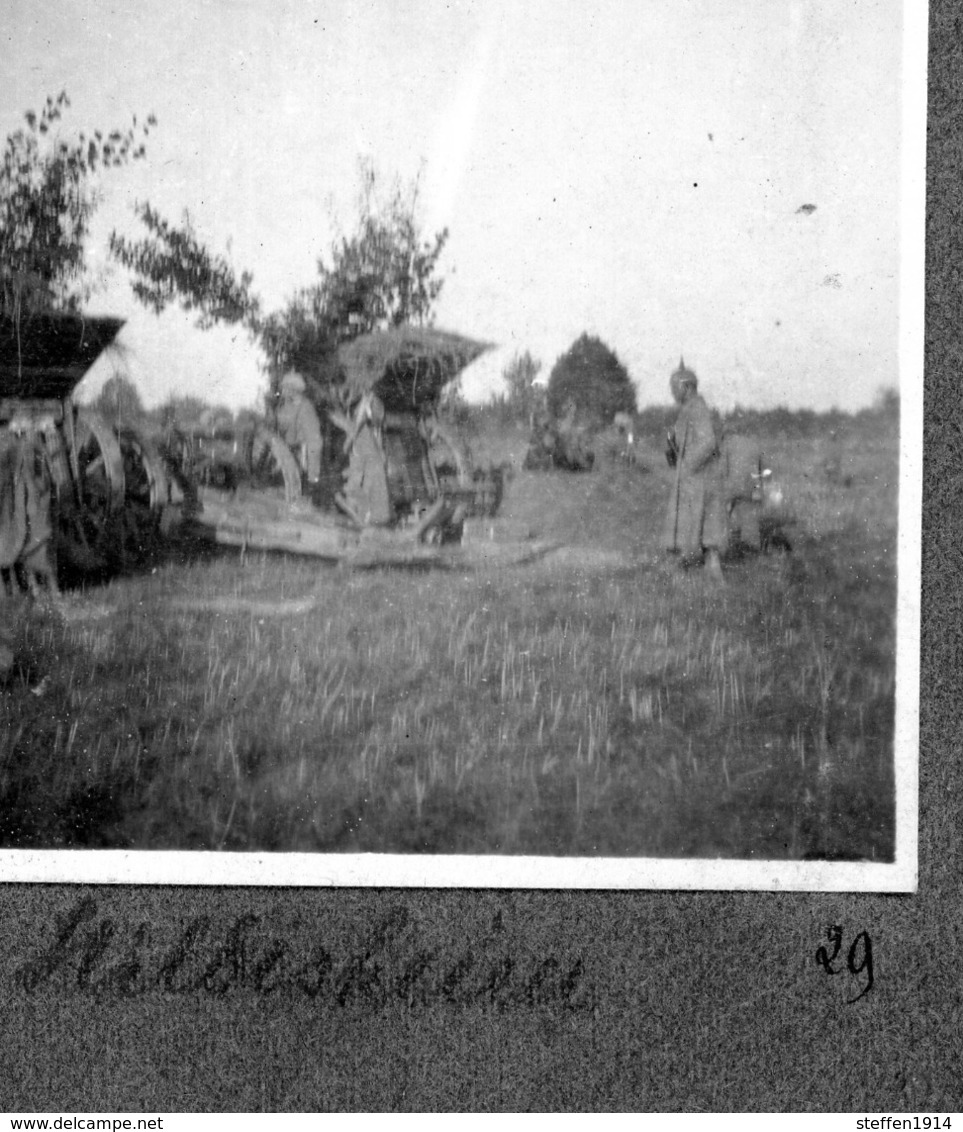 (1914-1918) 12 PHOTOs allemande-France-KB.Fuss Art.Nr.1-Barbas Meurthe  Moselle Stellungen Geschütze