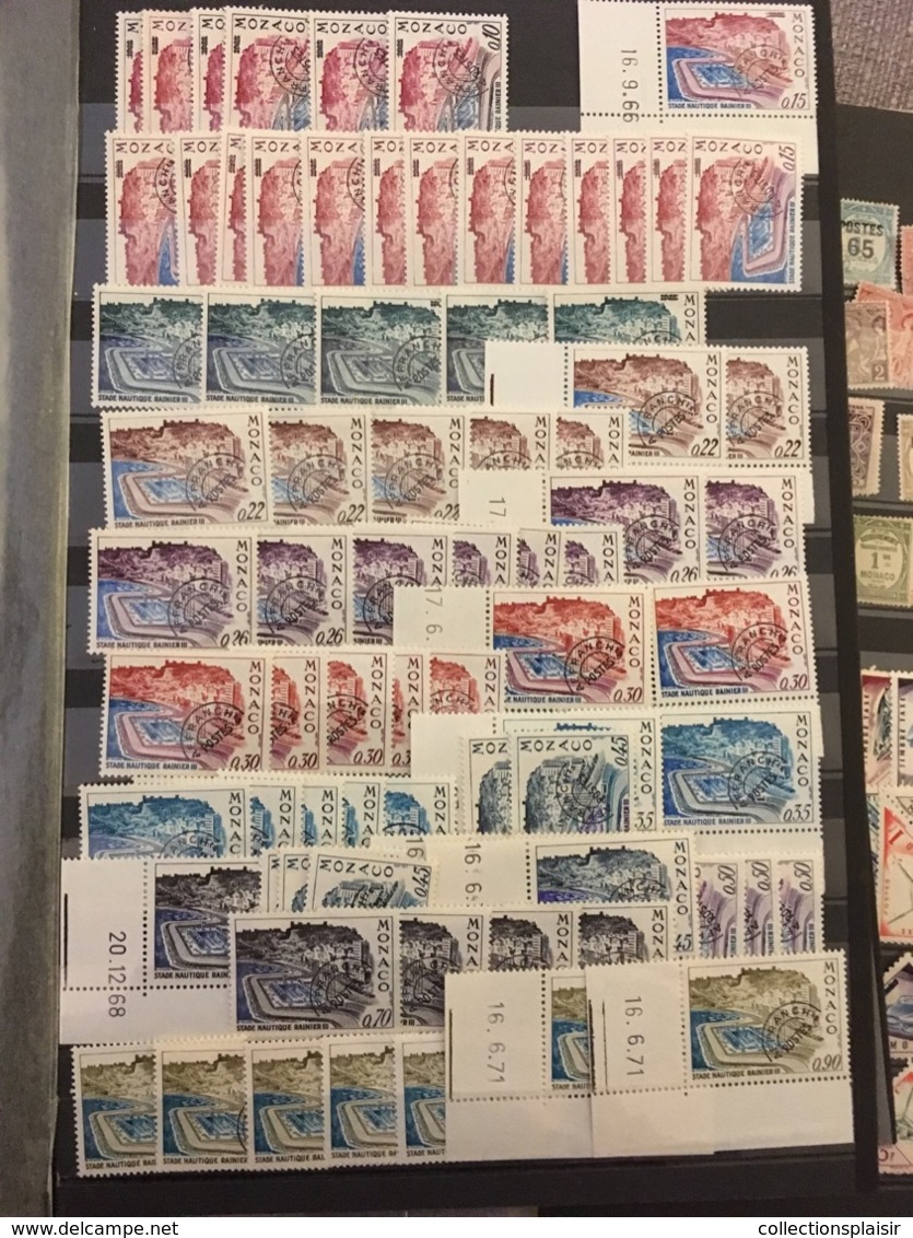 MONACO LIQUIDATION TRES IMPORTANTE COLLECTION DE TIMBRES NEUFS** EN MAJORITE NOMBREUX MULTIPLES BLOCS COINS DATES - Collections, Lots & Séries