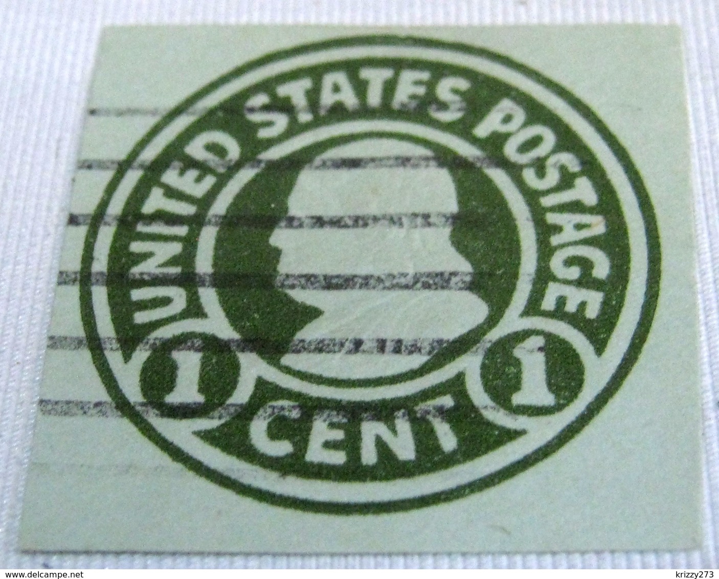 United States Printed Postage Fragment Franklin 1c - Otros & Sin Clasificación