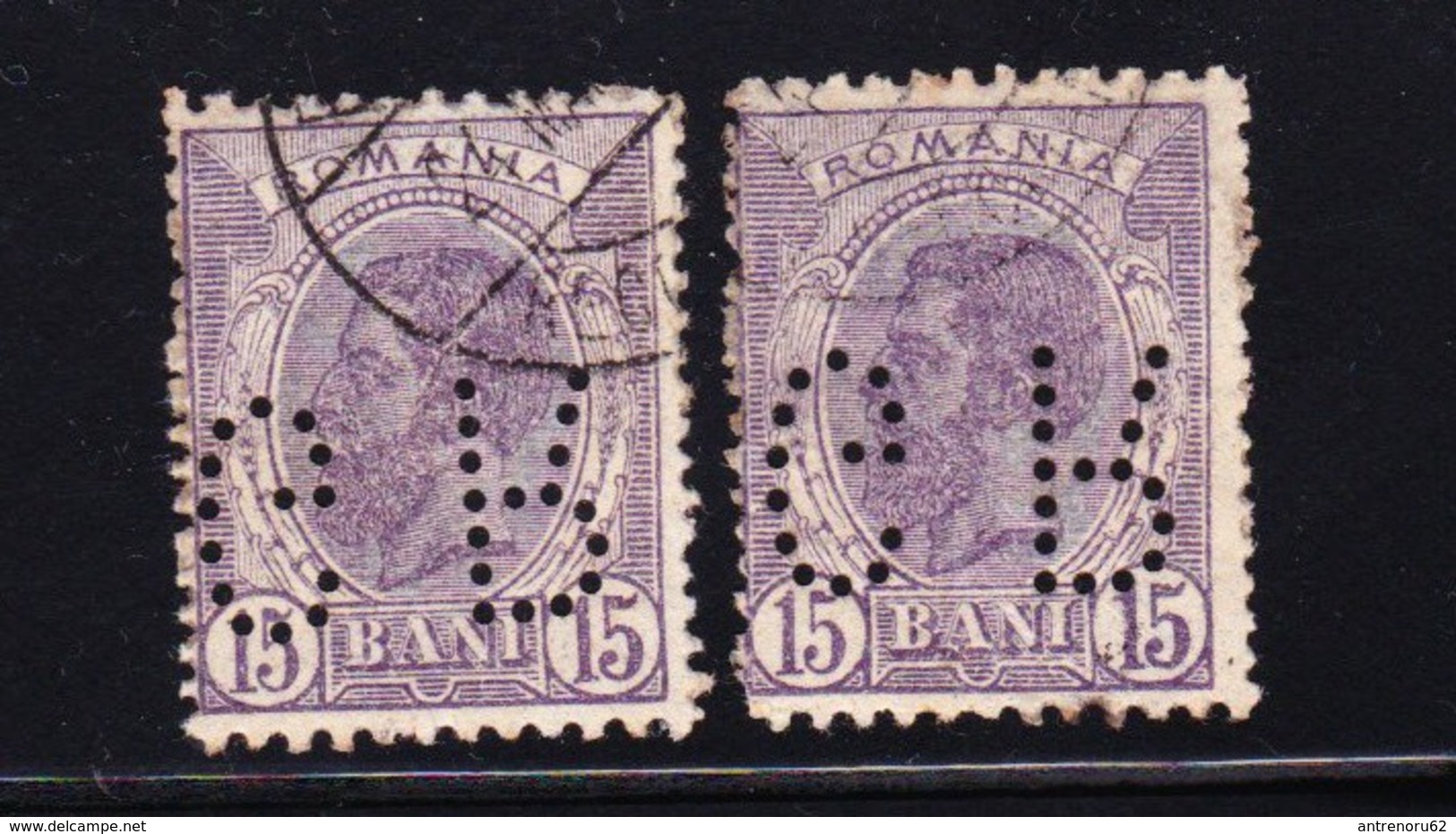 STAMPS-ROMANIA-PERFINS-USED-SEE-SCAN - 1858-1880 Moldavia & Principato
