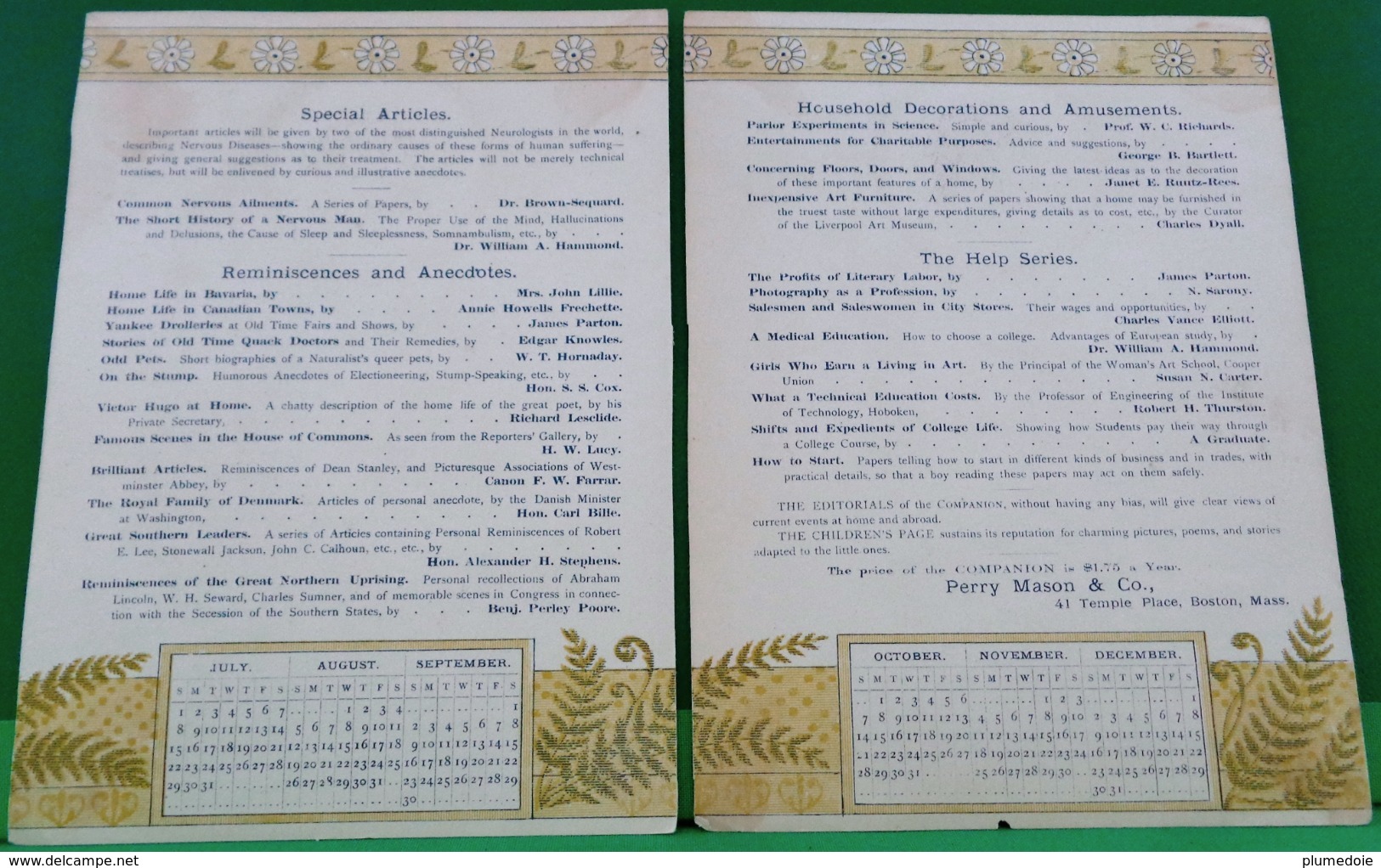 Lot De 4 CHROMOS CALENDRIER  1883 , FLEURS Et PETITES FILLES , 4 Advertising CARDS W CALENDAR , GIRLS & FLOWERS ,YOUTHS - Formato Piccolo : ...-1900