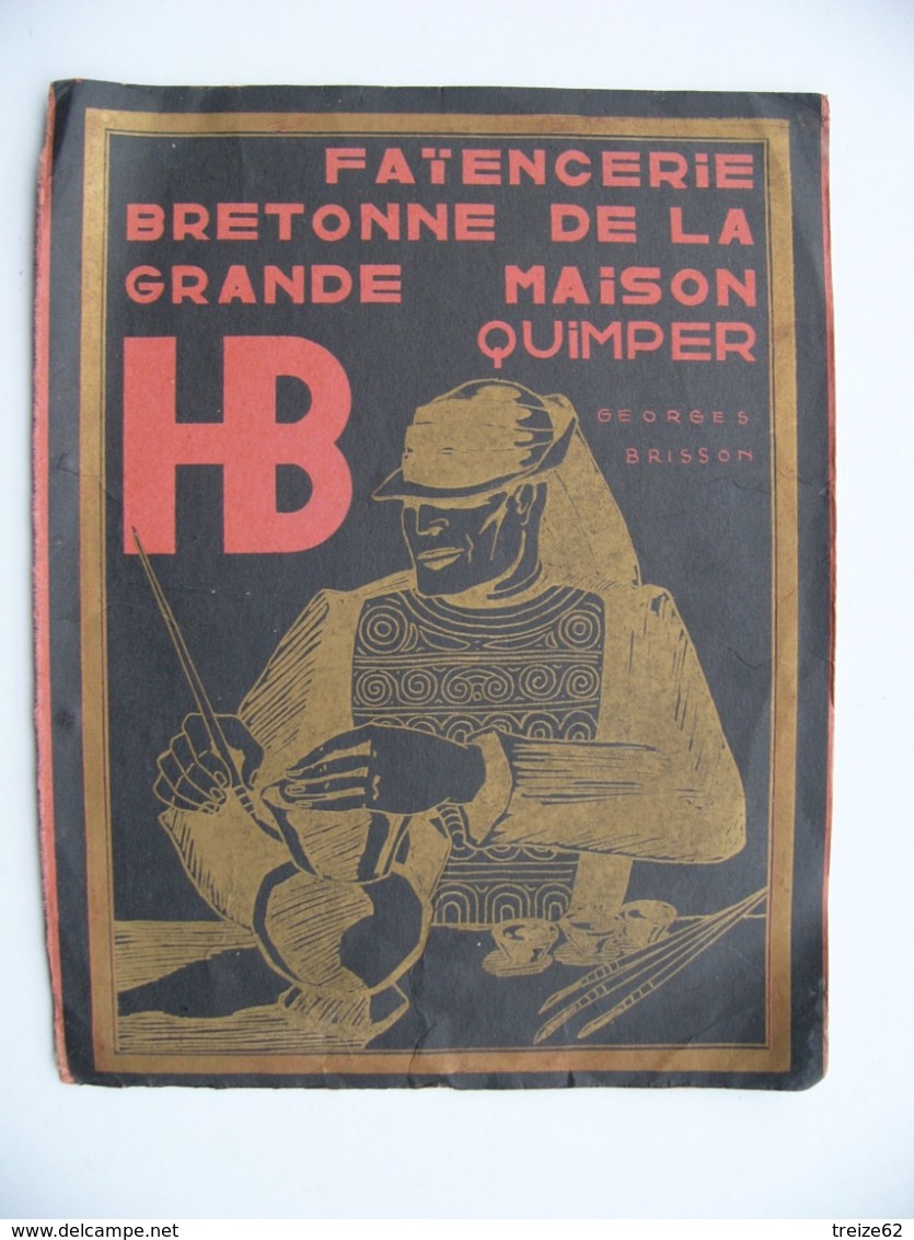 Couverture De Catalogue Faïencerie Bretonne De La Grande Maison HB Quimper 1925 - Non Classés