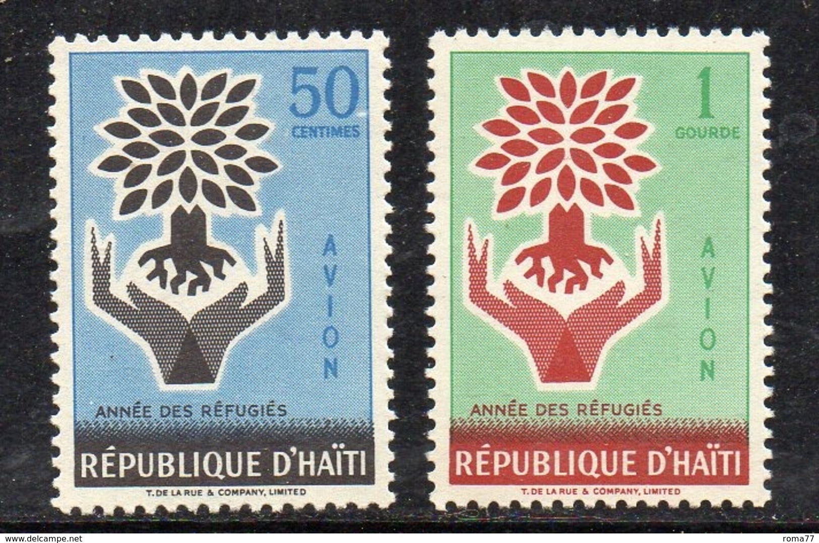 APR2977- HAITI 1962 , Posta Aerea Serie Yvert N. 244/245  ***  MNH  (2380A)  Rifugiato - Haiti