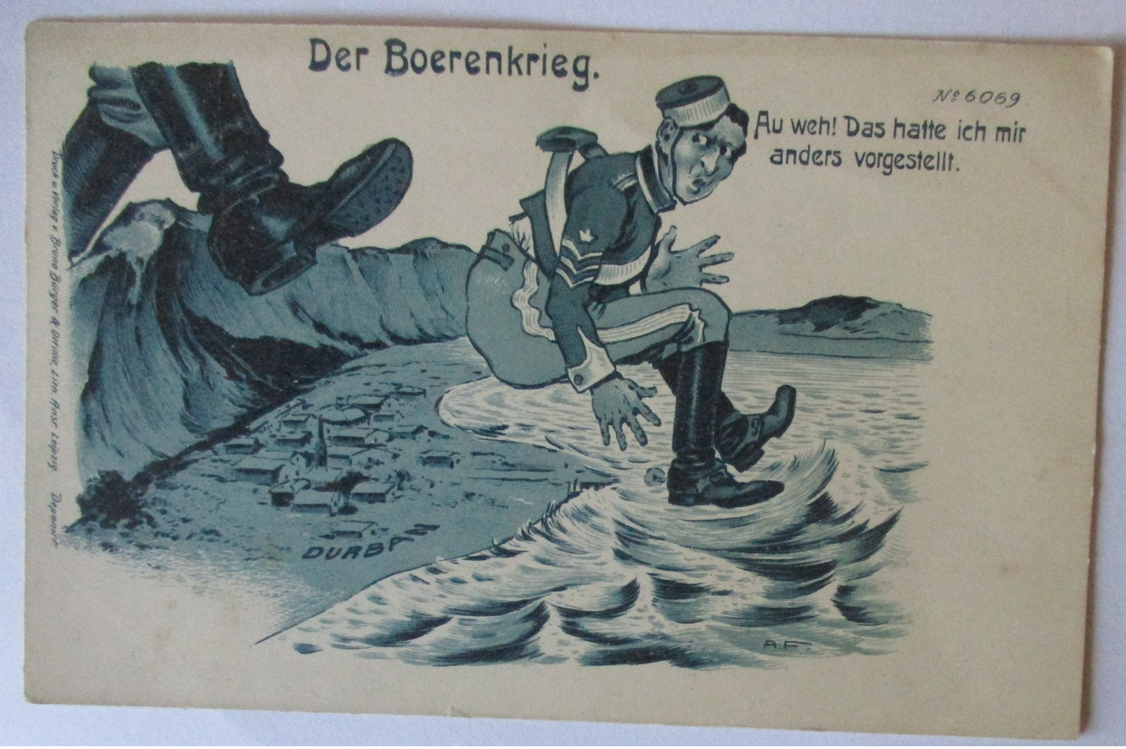 Politik Afrika Burenkrieg Durban, Au Weh, Engländer Bekommt Tritt In Den..(2733) - Guerra 1914-18