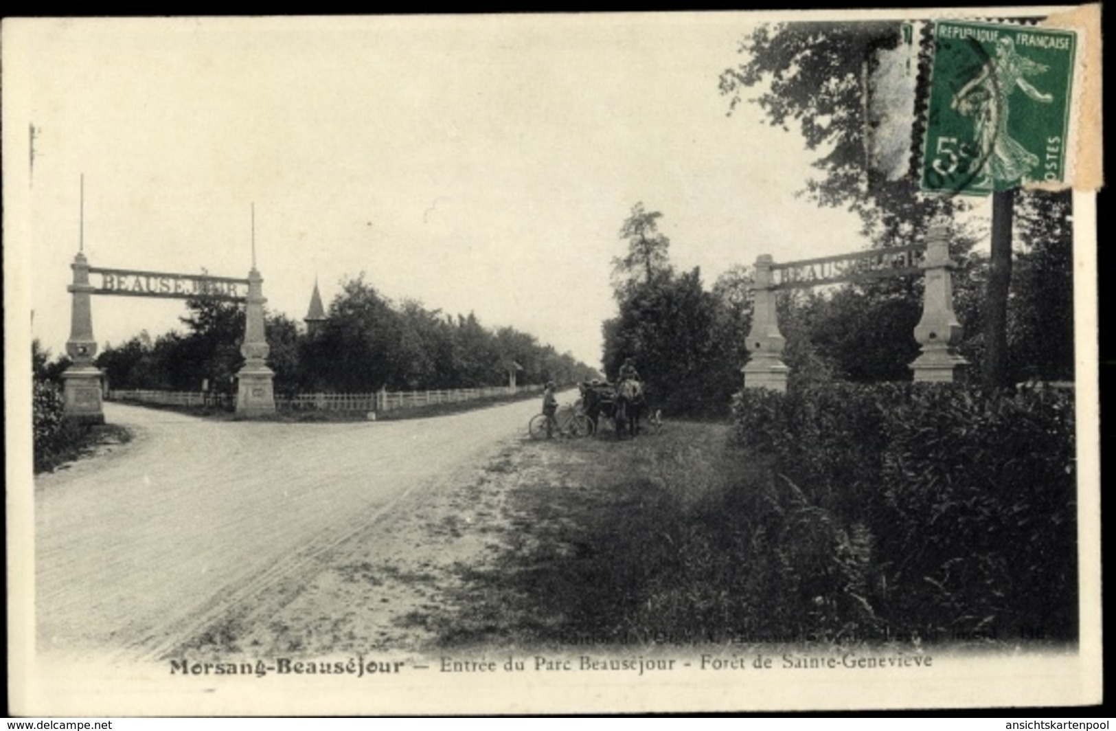 Cp Morsang Beausejour Essonne, Entree Du Parc Beausejour, Foret De Sainte Genevieve - Other & Unclassified