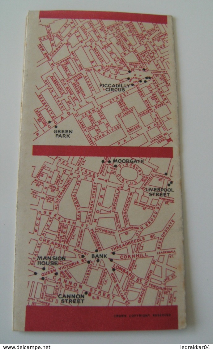 Plan Métro De Londres 1939 N°2 6 Pages WWII - Autres & Non Classés