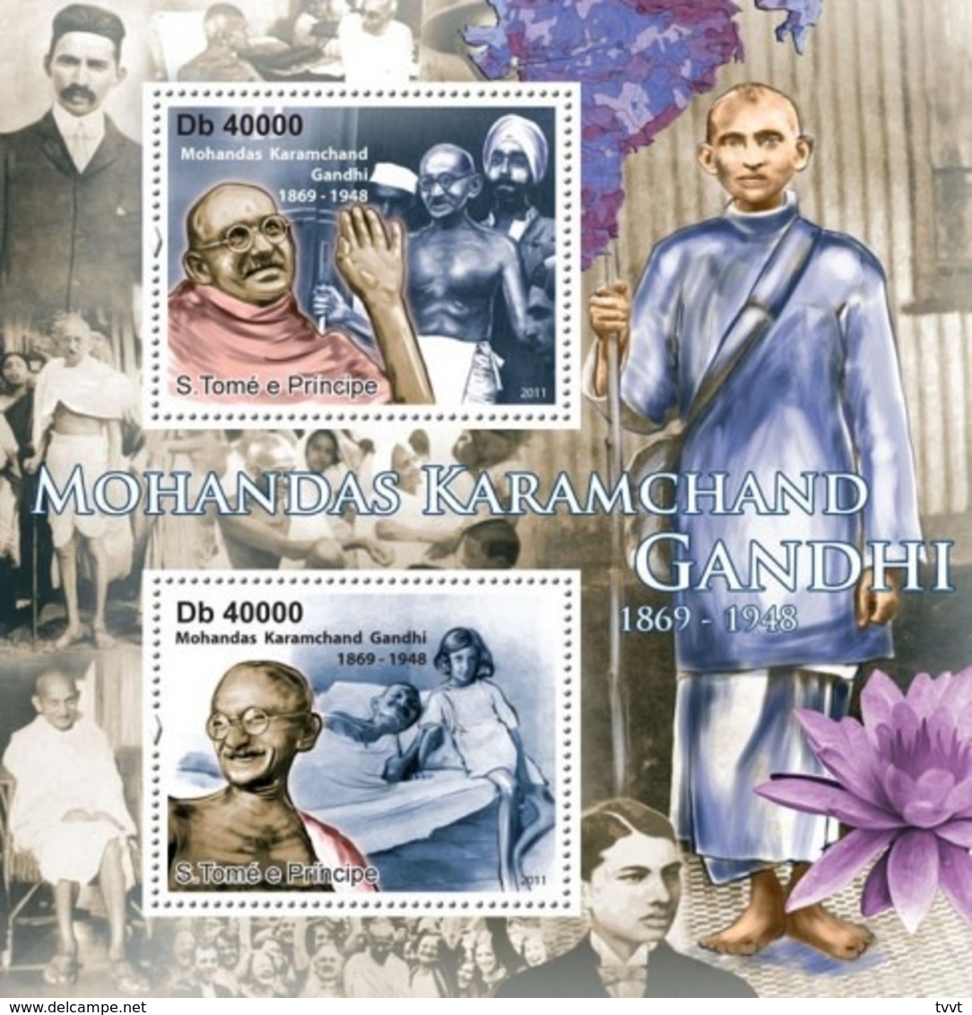 Sao Tome And Principe, 2011. [st11317] M.K. Gandhi (1869-1948) - Mahatma Gandhi