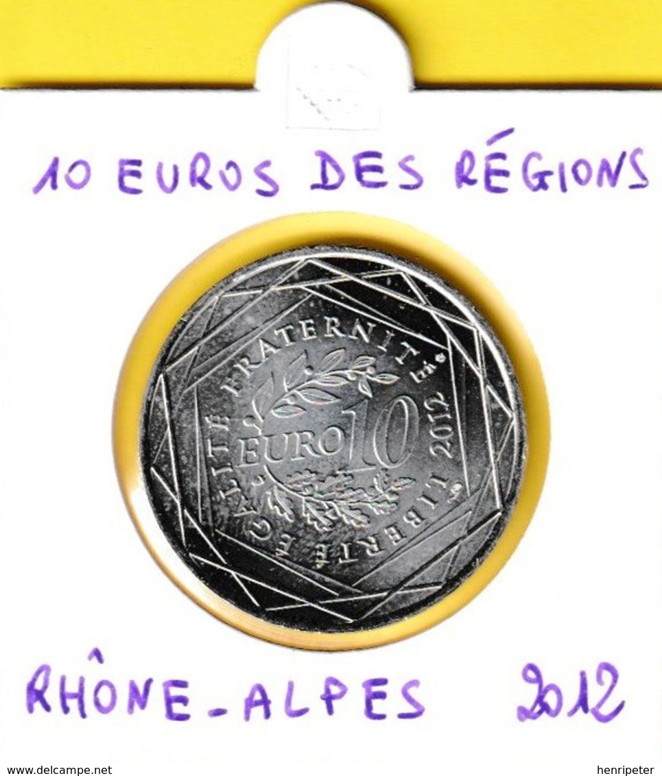 10 Euro En Argent 500 De La Région Rhône-Alpes - Auguste Et Louis Lumière - France 2012 - France