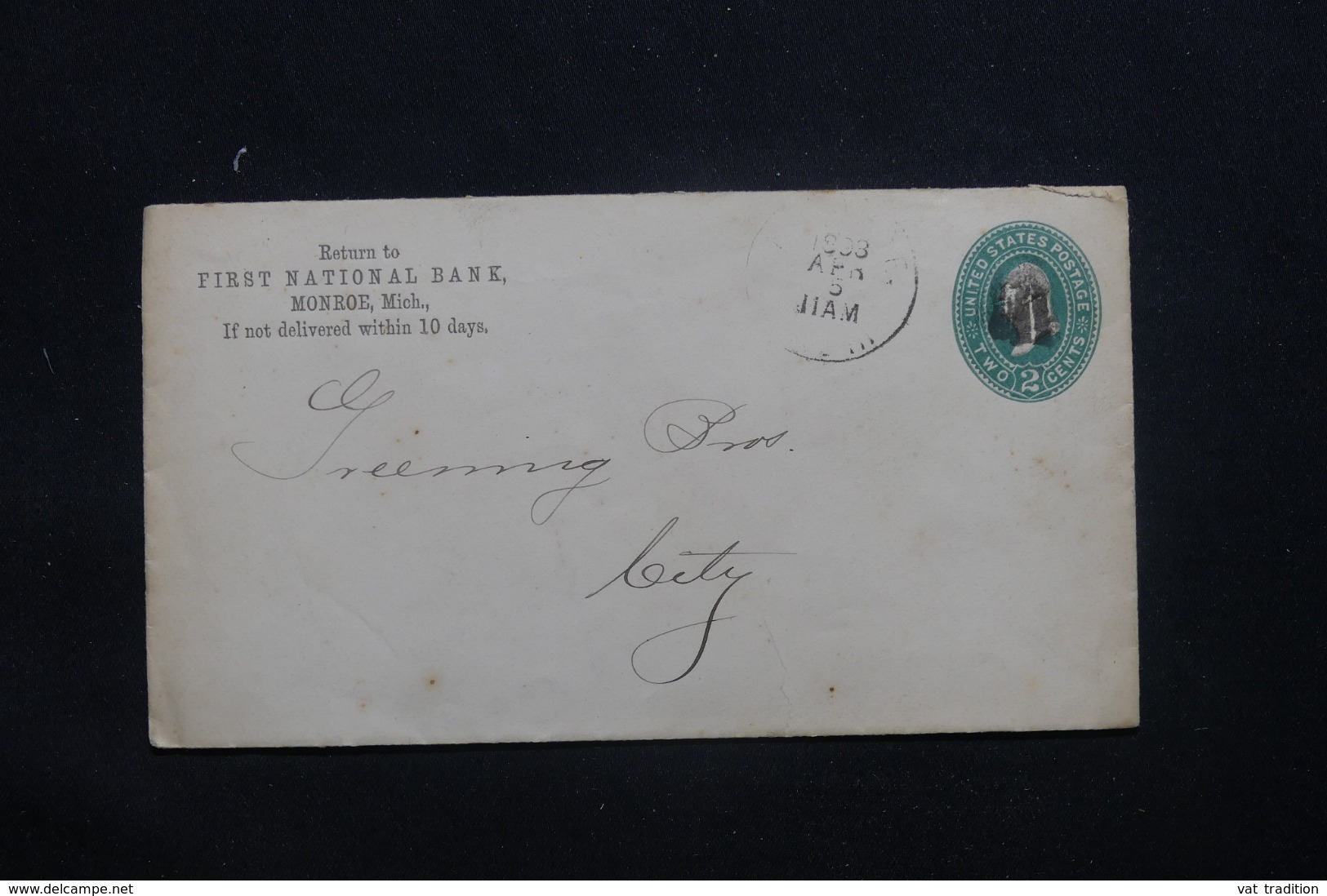 ETATS UNIS - Entier Postal Commercial De Monroe En 1893 - L 43049 - ...-1900