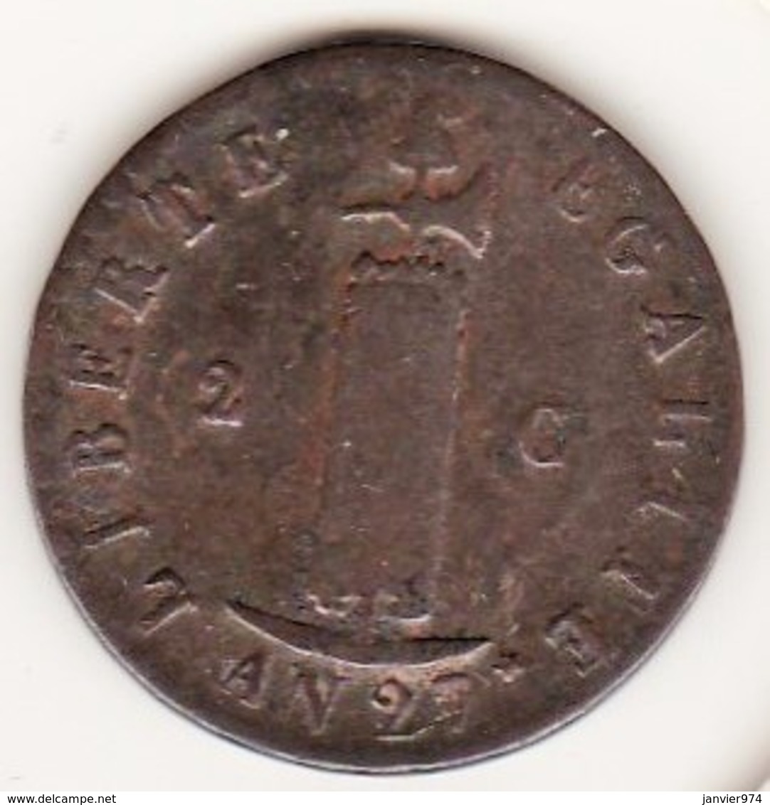 République D’Haiti , 2 Centimes 1830 AN 27. En Cuivre,  KM# A22 - Haïti