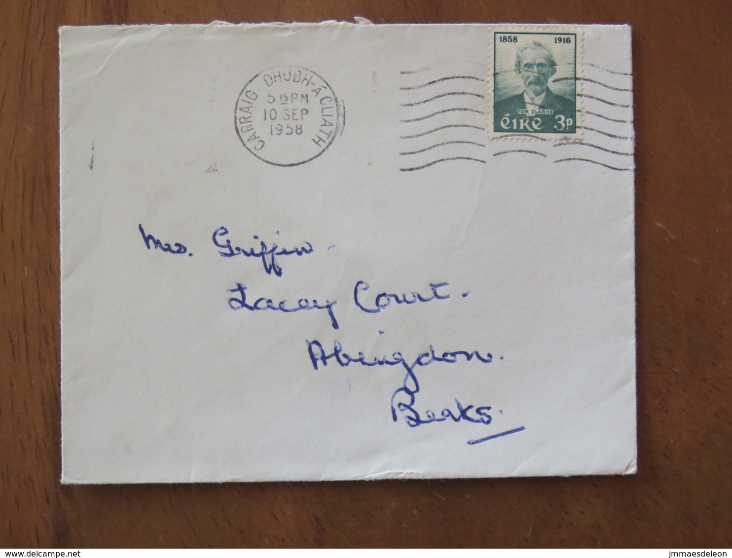 Ireland 1958 Cover Carraig To England - Thomas Clarke - Cartas & Documentos