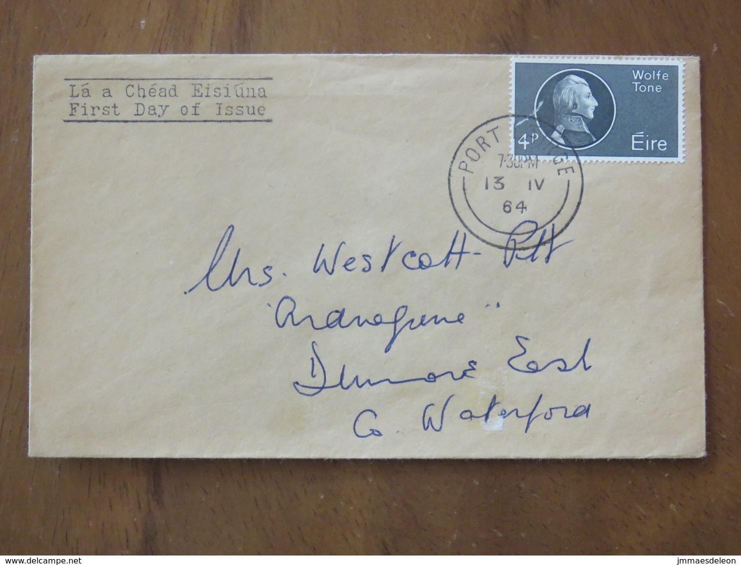 Ireland 1964 FDC Cover To England - Theobald Wolfe Tone - Covers & Documents