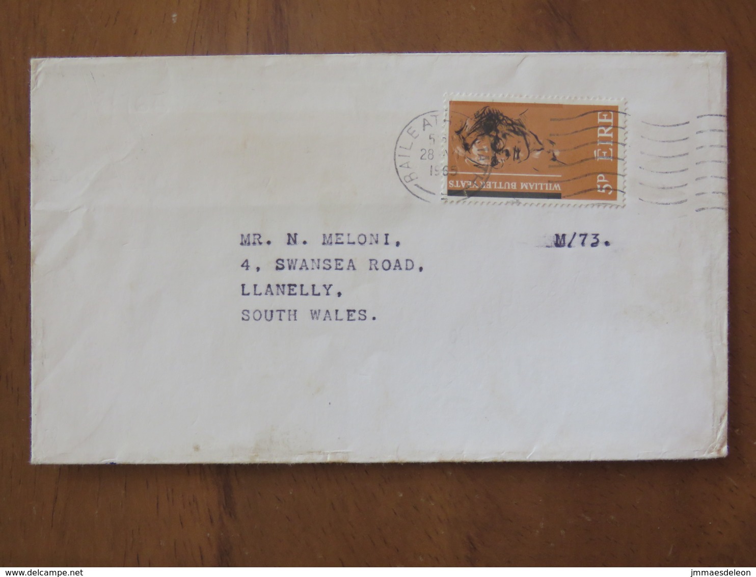 Ireland 1965 Cover Baile Atha To England - William Butler Yeats - Poet Writer - Cartas & Documentos