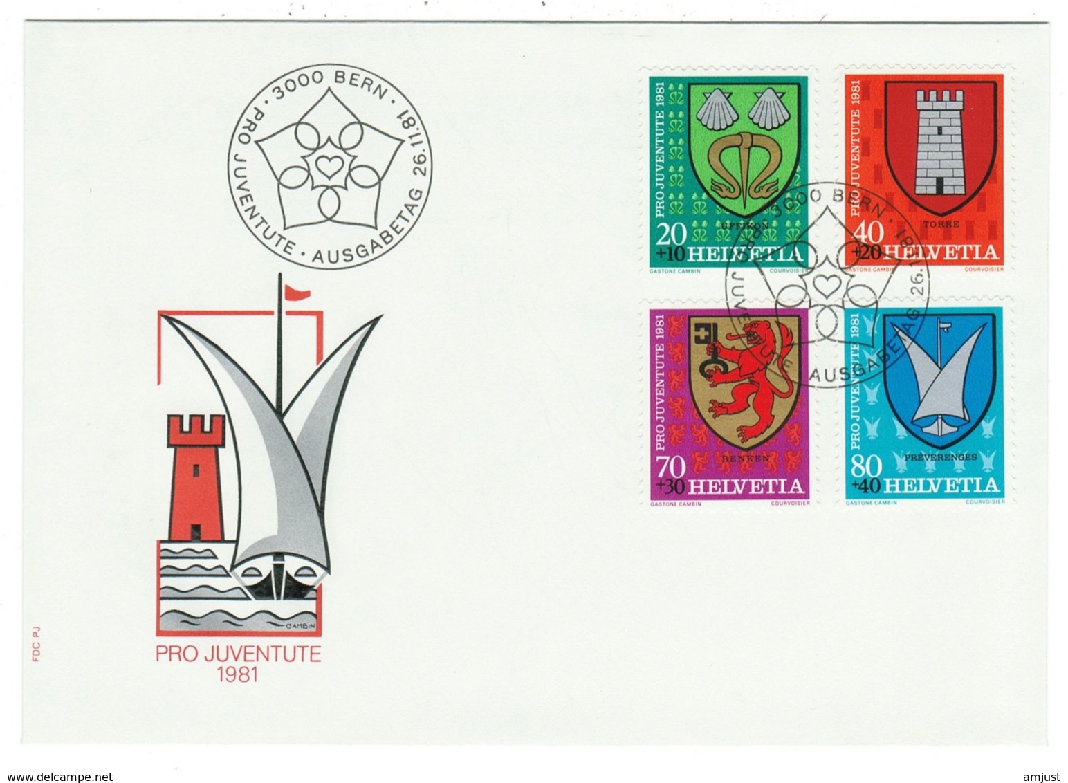 Suisse//Schweiz//Svizerra // Switzerland// Pro- Juventute // 1981 // Lettre (FDC) Avec Série Oblitérée 1er Jour - Lettres & Documents