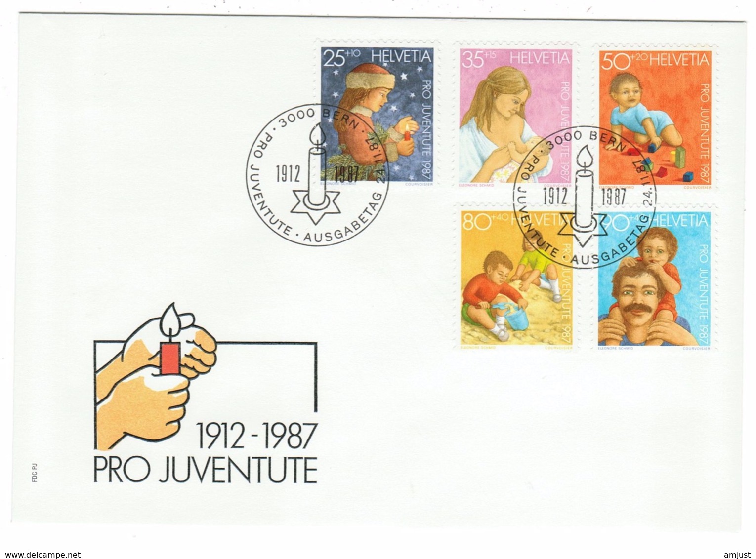 Suisse//Schweiz//Svizerra // Switzerland// Pro- Juventute // 1987 // Lettre (FDC) Avec Série Oblitérée 1er Jour - Briefe U. Dokumente