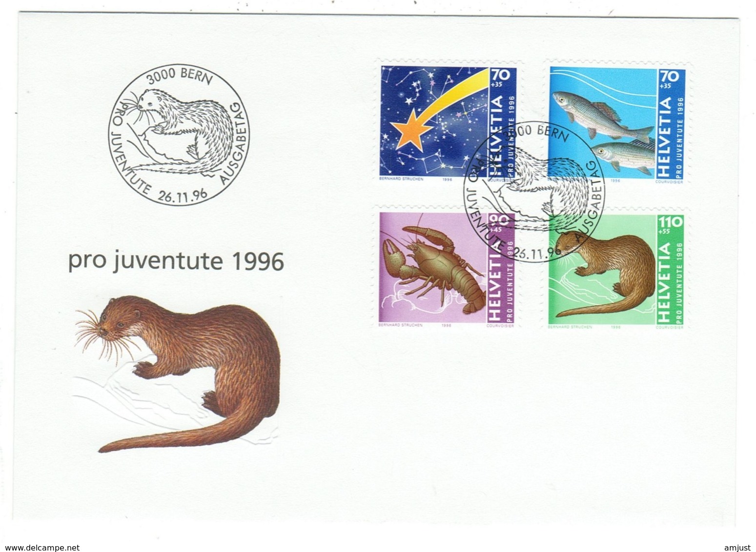 Suisse//Schweiz//Svizerra // Switzerland// Pro- Juventute // 1996 // Lettre (FDC) Avec Série Oblitérée 1er Jour - Briefe U. Dokumente