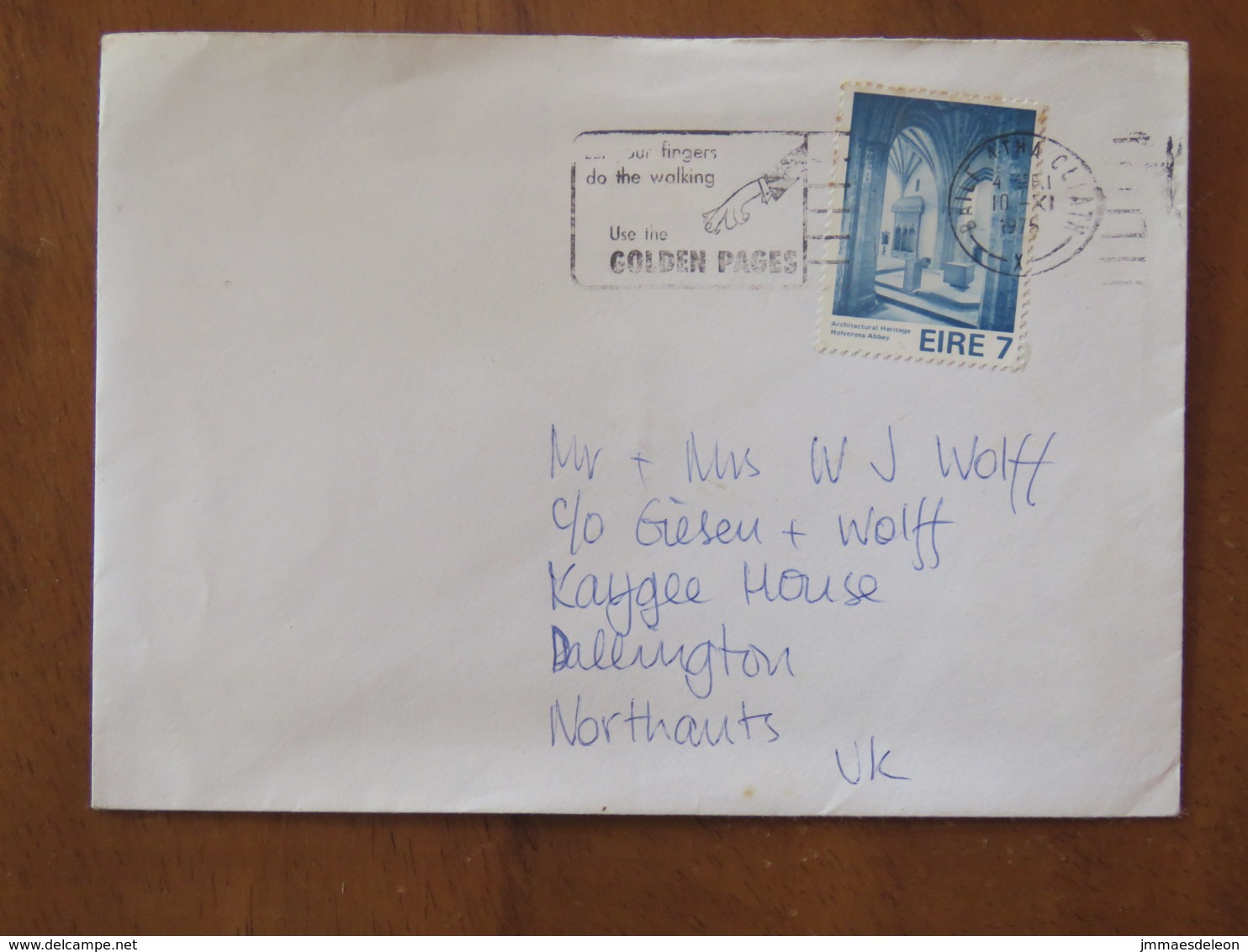 Ireland 1975 Cover Baile Atha To England - Holycross Abbey - Phone Guide Slogan - Storia Postale