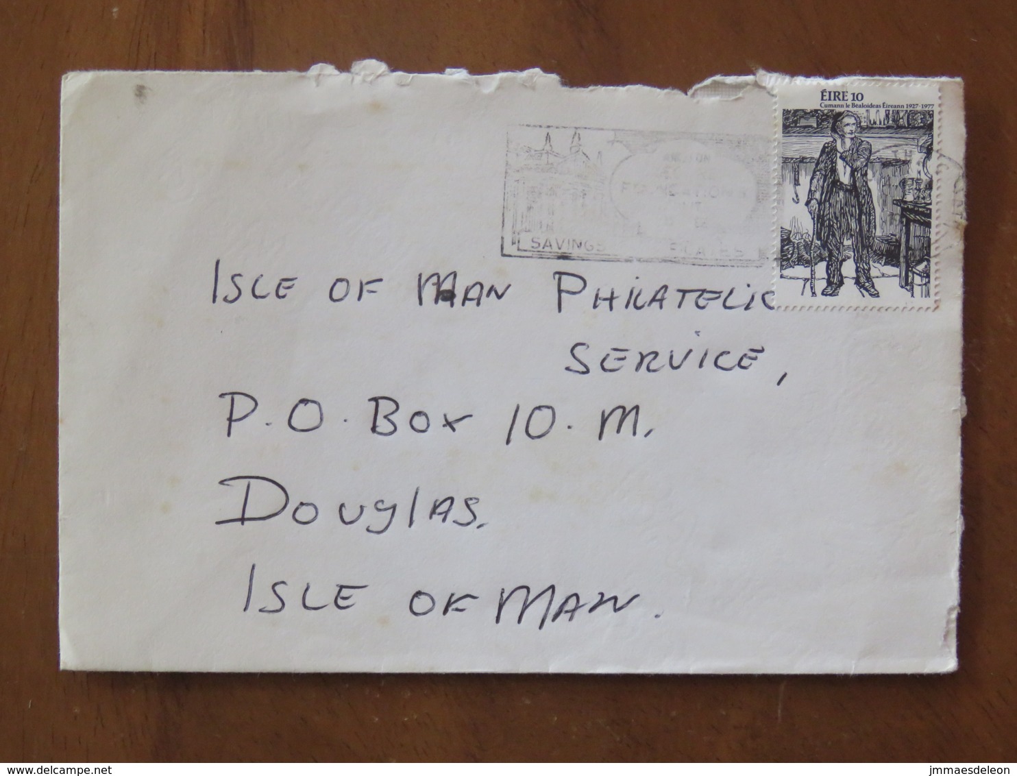 Ireland 1977 Cover To Isle Of Man - Shanachie - Folklore - Bank Slogan - Lettres & Documents