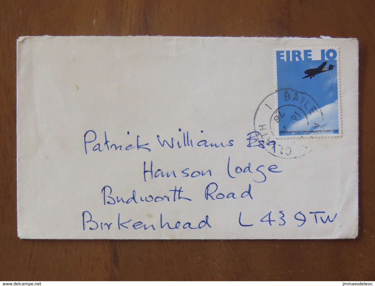 Ireland 1978 Cover Baile Atha To England - Plane - Lettres & Documents