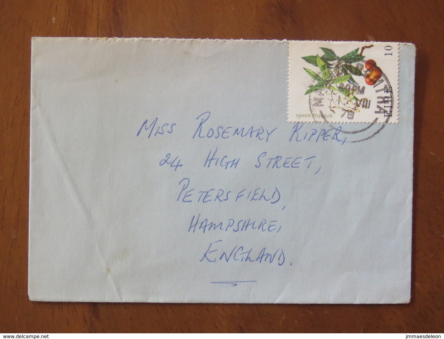 Ireland 1978 Cover To England - Fruit Strawberry Tree - Lettres & Documents