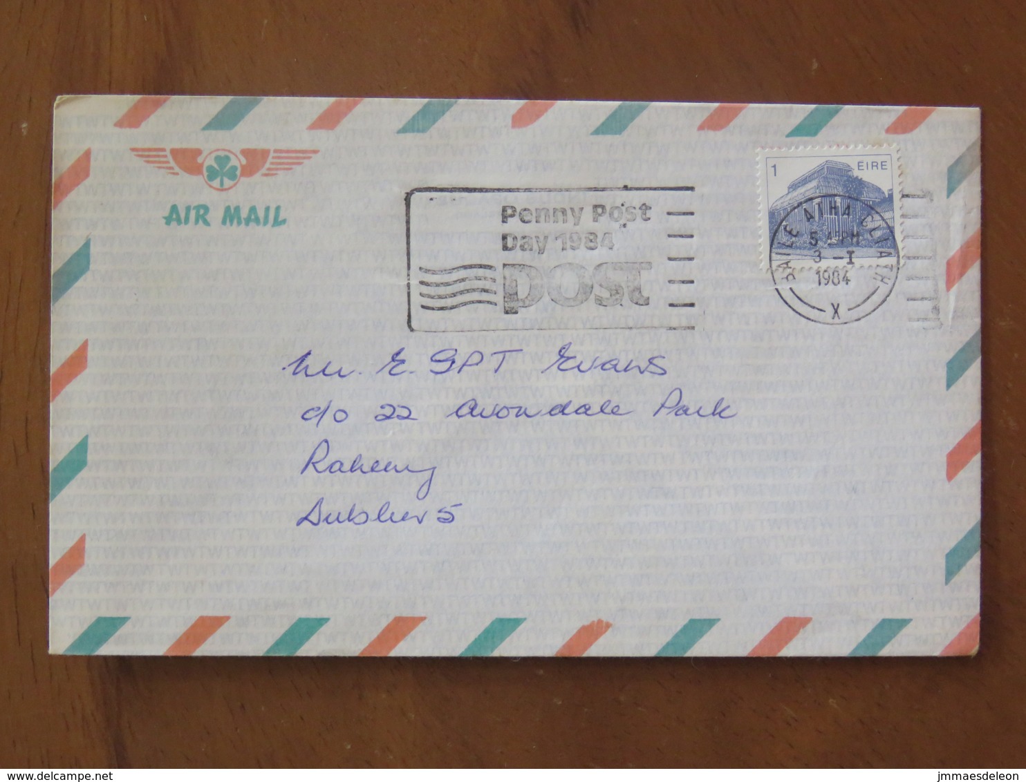 Ireland 1984 Cover Baile Atha To Dublin - Central Pavilion Botanical Garden - Penny Post Day Slogan - Lettres & Documents