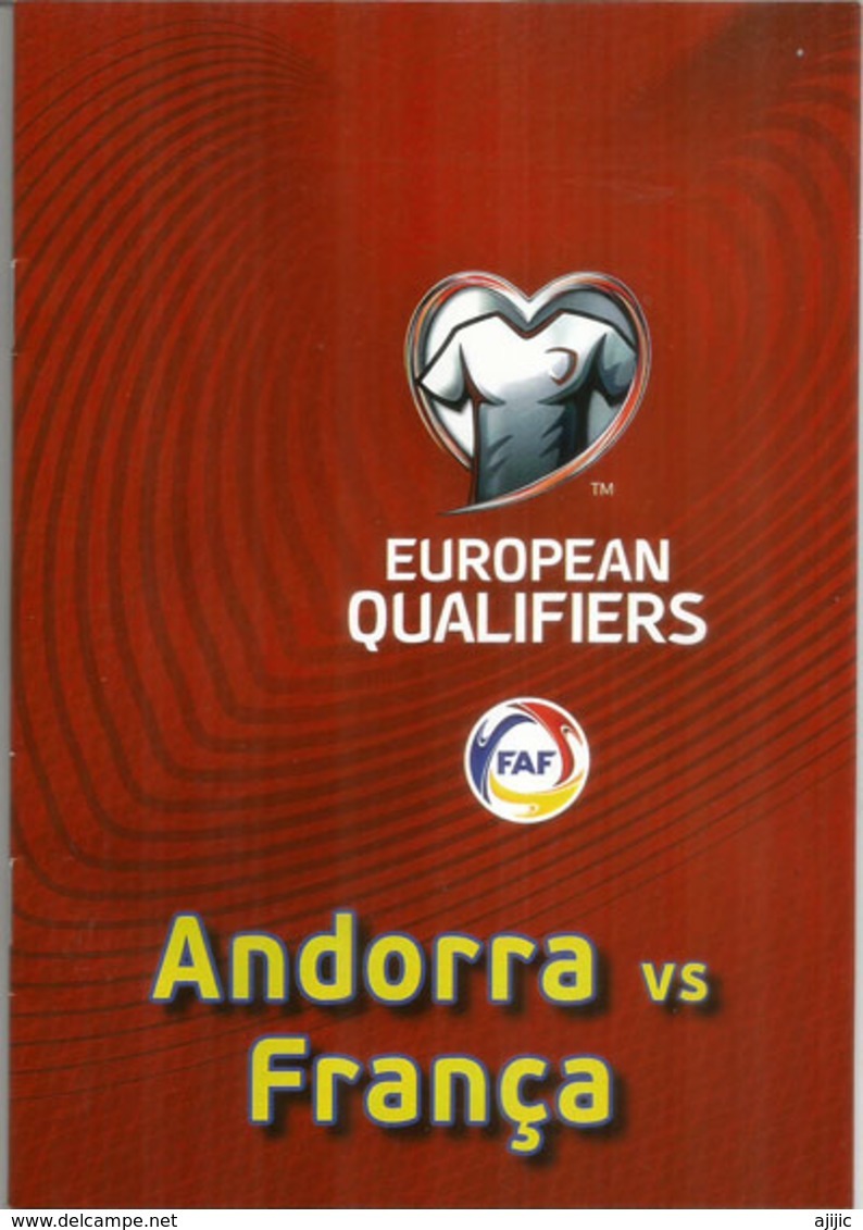 UEFA EUROPEAN QUALIFIERS.2020.FRANCE-ANDORRA, BOOKLET 16 PAGES LUXE, Disponible Seuls Aux Tickets VIP.11-06-19 - Tickets D'entrée