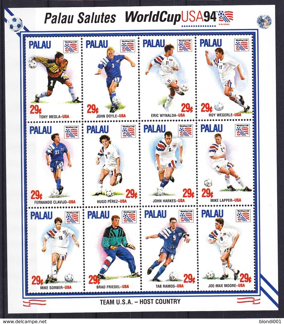 Soccer World Cup 1994 - Football - PALAU - 3 Sheets MNH - 1994 – États-Unis
