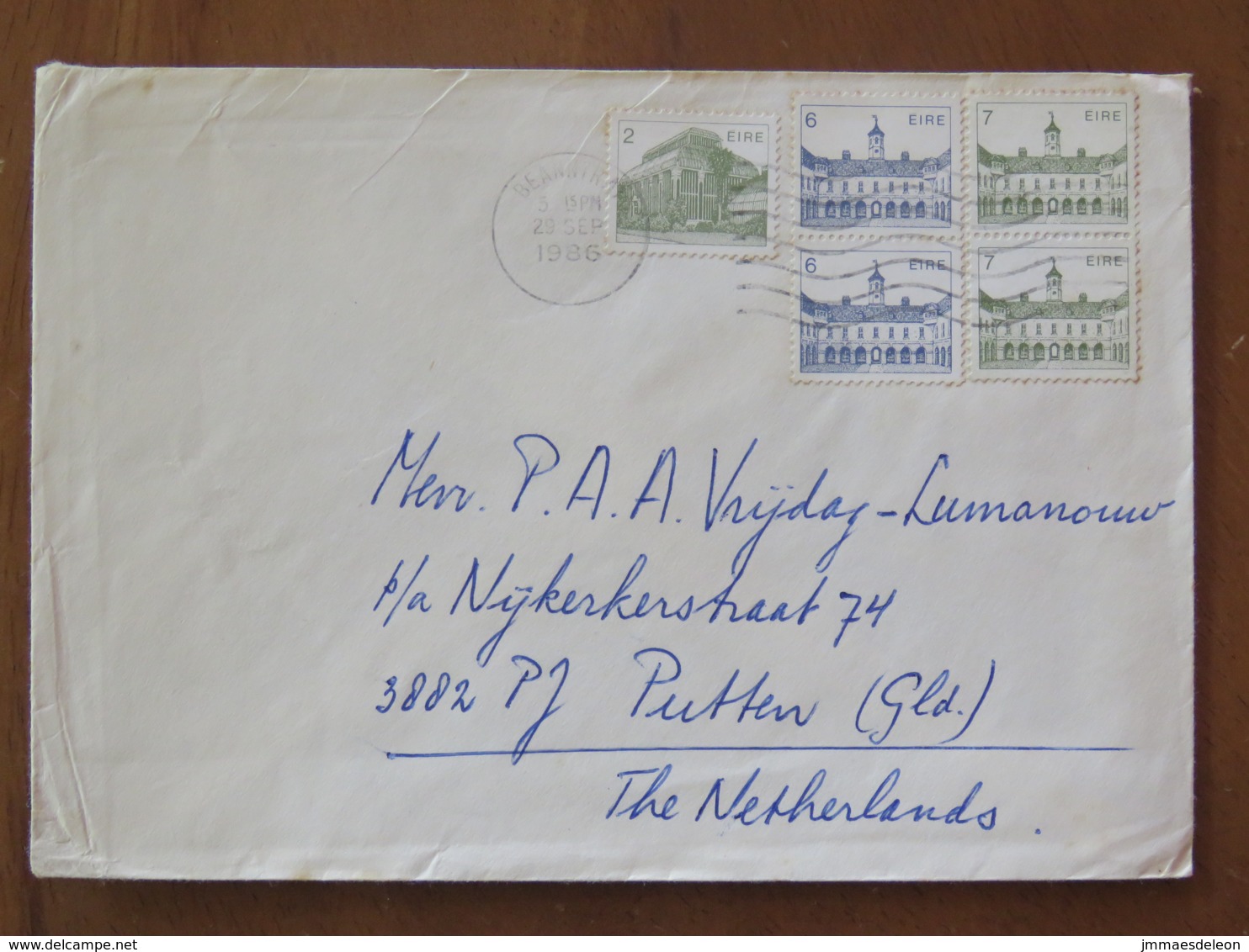 Ireland 1986 Cover Glen Garriff To Holland - Botanical Garden - Hospital - Storia Postale