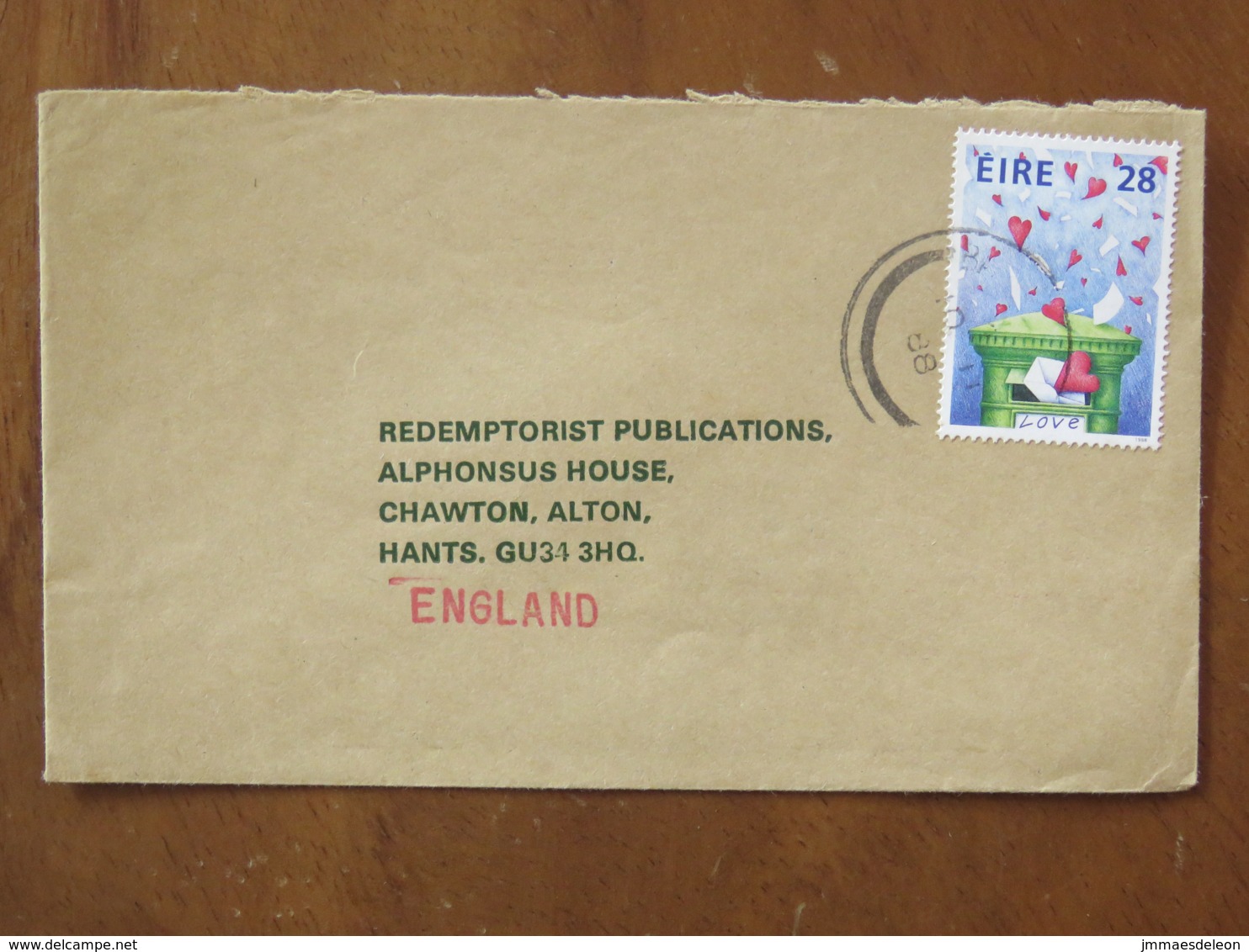 Ireland 1988 Cover To England - Mail Box - Heart - Storia Postale