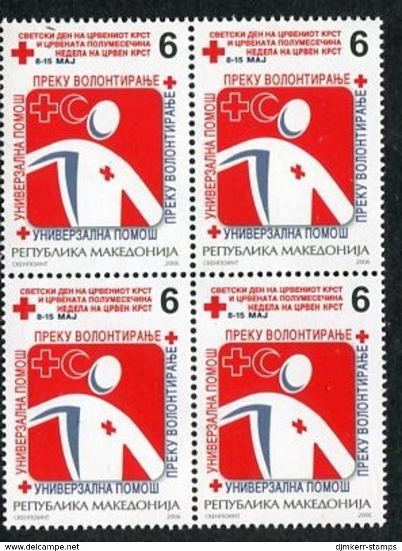 MACEDONIA 2006 Red Cross Week Tax Block Of 4 MNH / **.  Michel 137 - Macedonia Del Nord