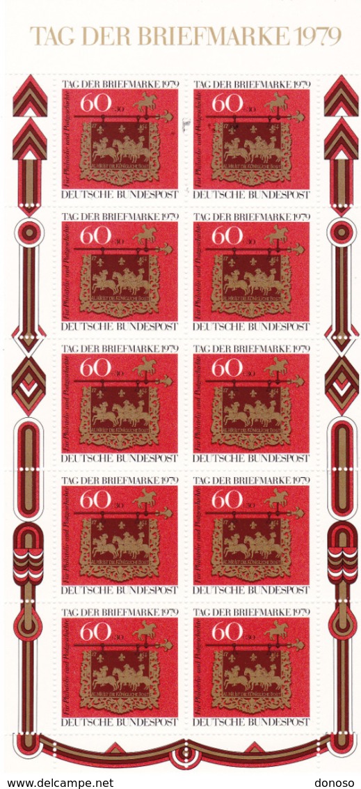 RFA 1979 Journée Du Timbre Feuillet De 10 Yvert 869 NEUF** MNH Cote : 20 Euros - Unused Stamps