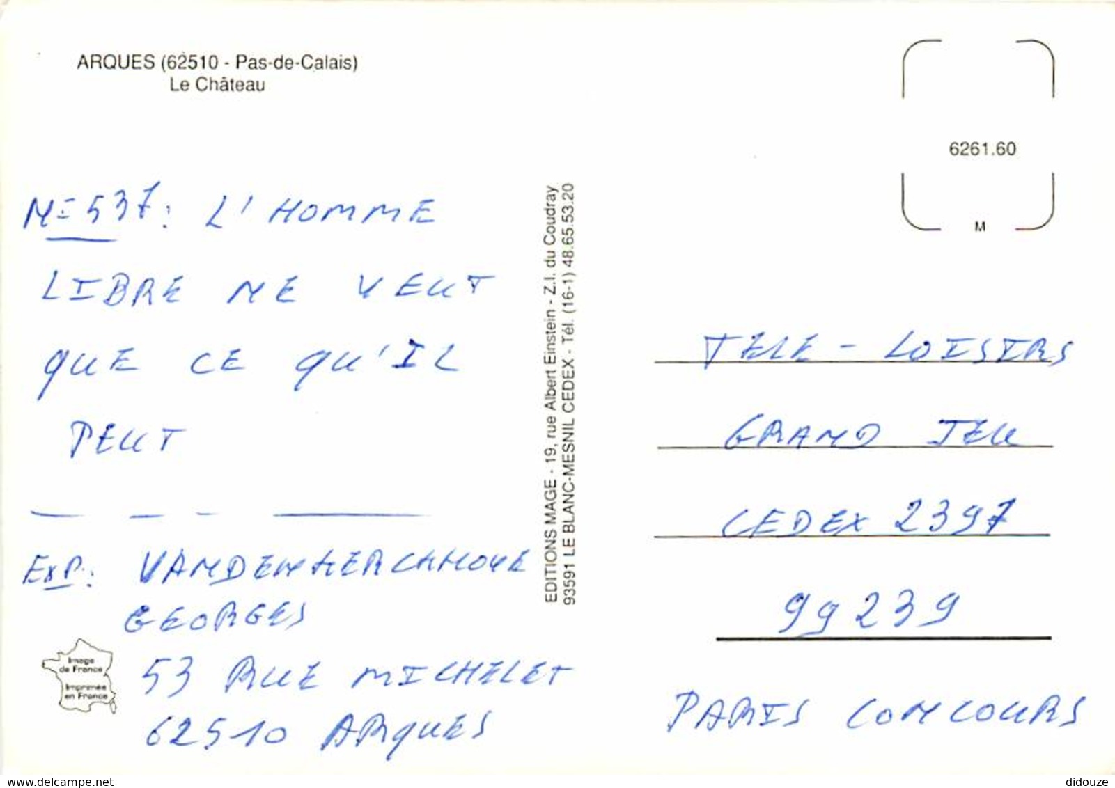 62 - Arques - Le Château - Voir Scans Recto-Verso - Arques