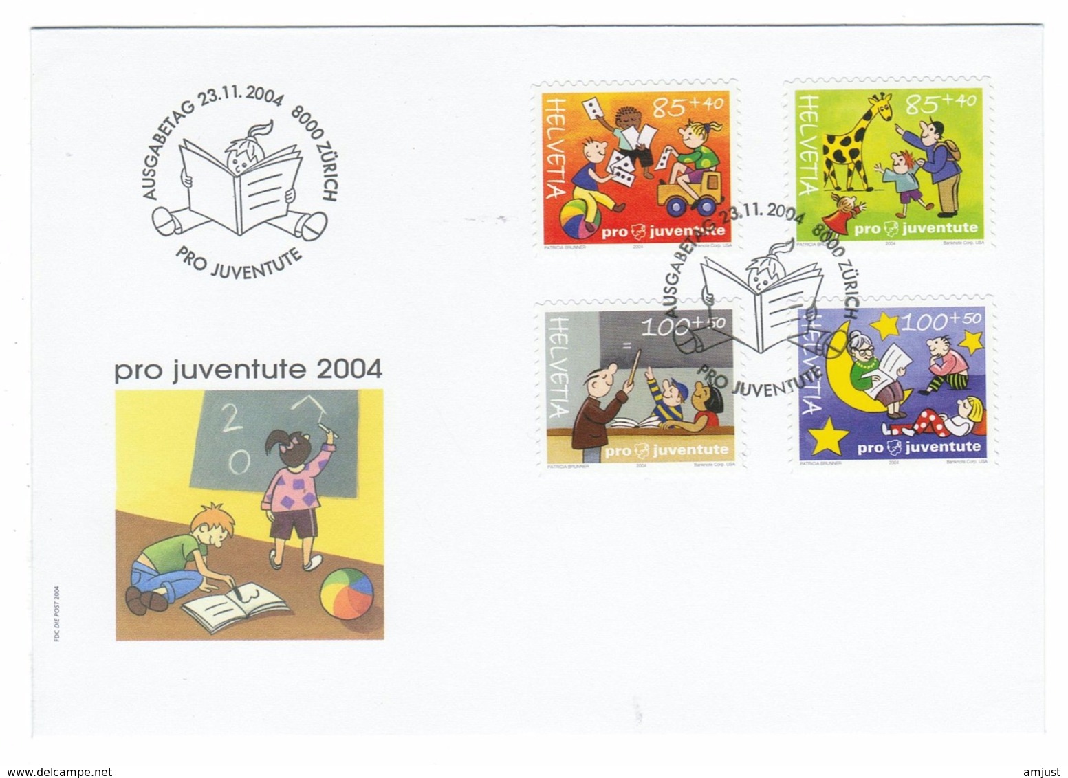 Suisse//Schweiz//Svizerra // Switzerland// Pro- Juventute // 2004 // Lettre (FDC) Avec Série Oblitérée 1er Jour - Briefe U. Dokumente