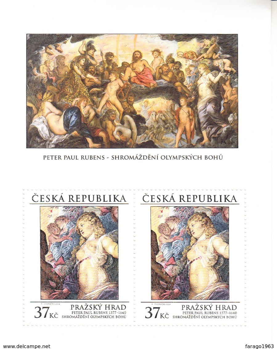 2014 Czech Republic Rubens Art Painting Souvenir Sheet MNH @ BELOW FACE VALUE - Rubens