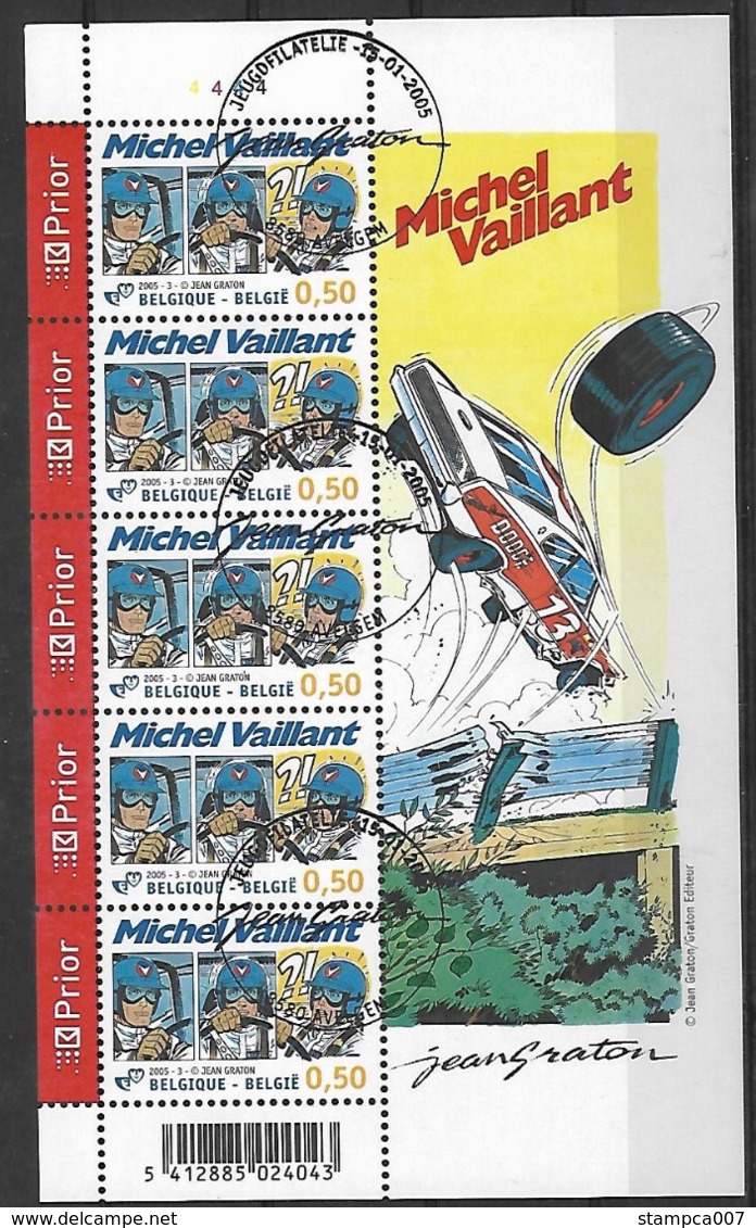 OCB Nr 3350 Michel Vaillant Graton Strip BD Comic Cartoon Sheet - Centrale Stempel Avelgem - Oblitérés