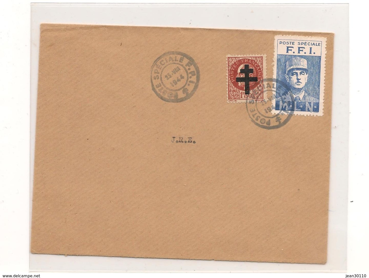 FRANCE Année 1944 ENTIER POSTAL F.F.I. - Guerre De 1939-45