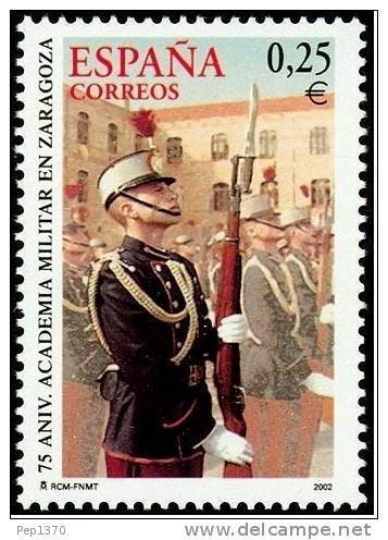 ESPAÑA 2002 - ACADEMIA MILITAR DE ZARAGOZA - Edifil Nº 3886 - Yvert Nº 3451 - Militares