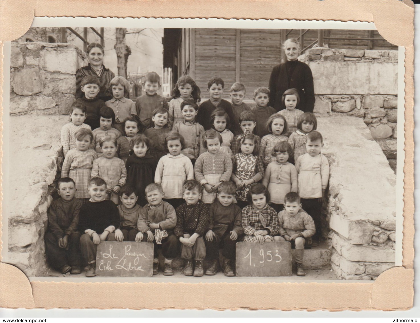 Ardèche, Le Pouzin, Ecole Libre 1953 /J. Velay Valence Drôme - Orte