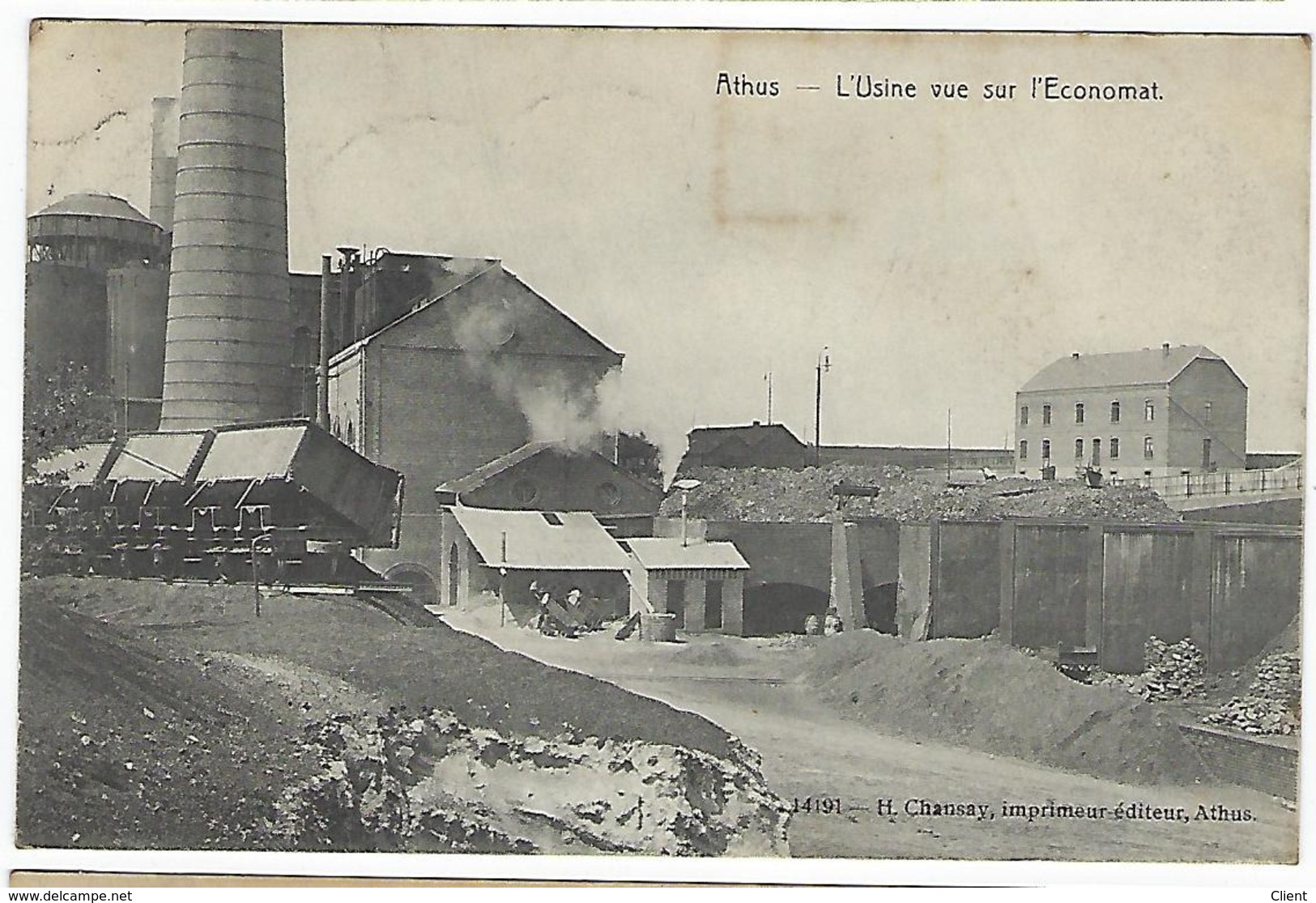 BELGIQUE - ATHUS - RARE - L'Usine Vue Sur L'Economat - 1910 - Autres & Non Classés