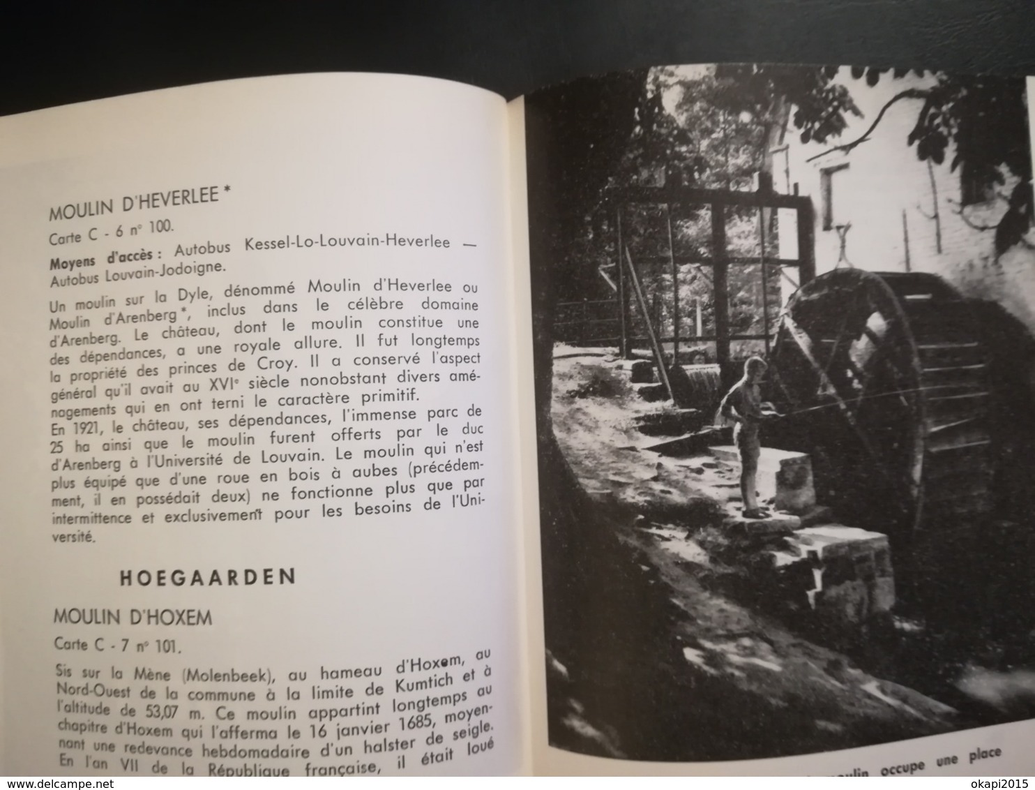 MOULIN À VENT MOULIN À EAU BRABANT WALLON BRABANT FLAMAND BRUXELLES  PETIT LIVRE RÉPERTOIRE DES MOULINS ANNÉE  1961