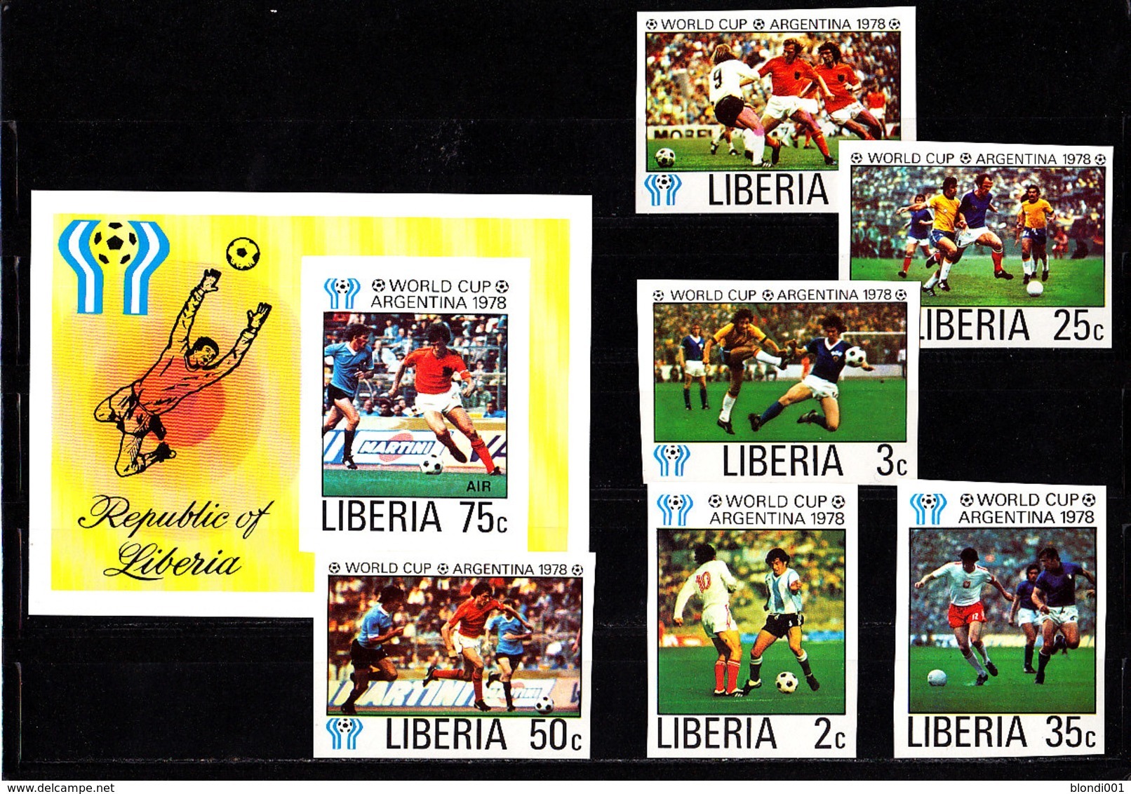 Soccer World Cup 1978 - LIBERIA - S/S+Set Imp. MNH** - 1978 – Argentine