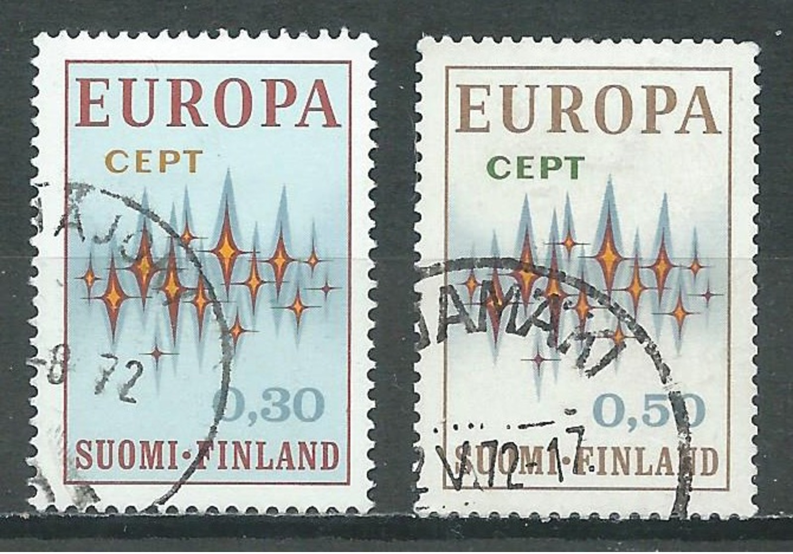 Finlande YT N°665/666 Europa 1972 Oblitéré ° - 1972